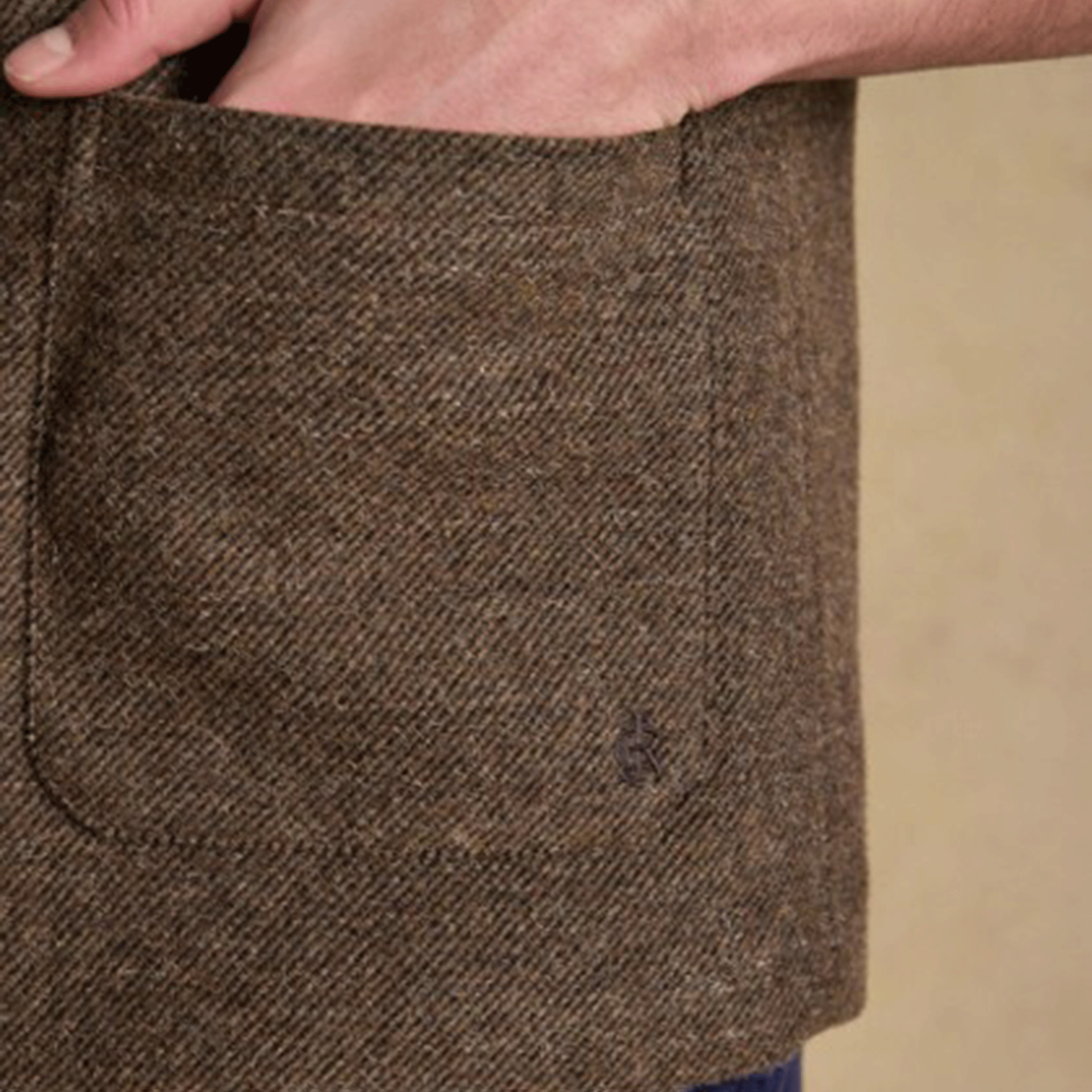 Joules Men's Tweed Gilet Brown