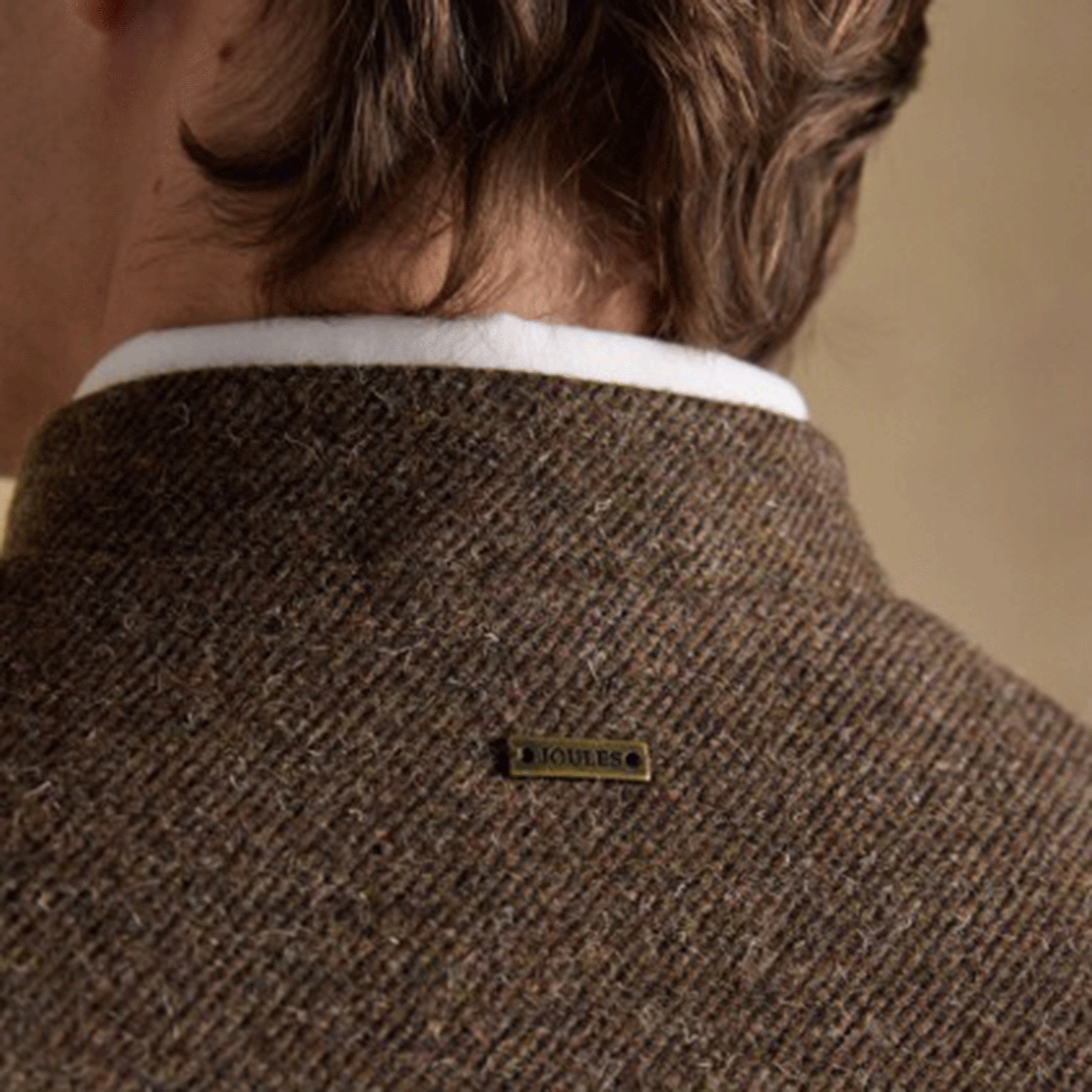 Joules Men's Tweed Gilet Brown