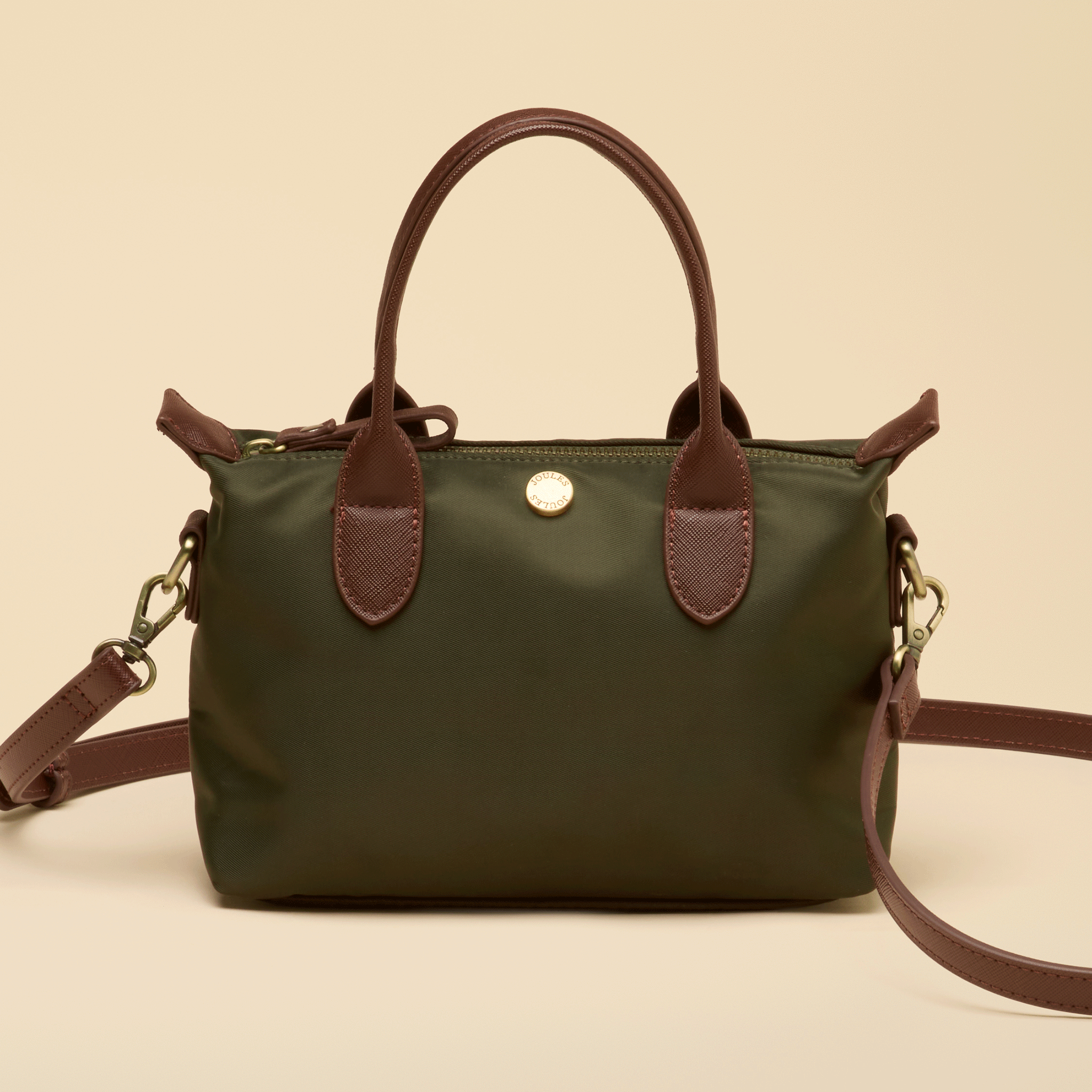 Joules Mini X Cross Body Bag Khaki Green