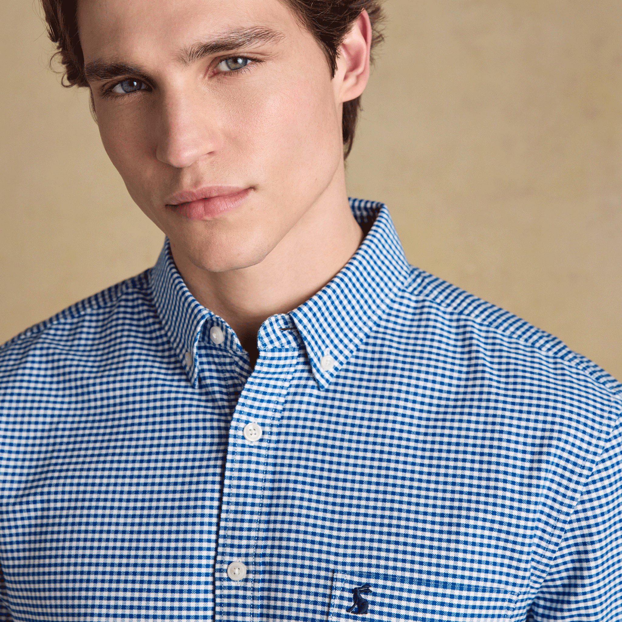 Joules Oxford Men's Classic Fit Checked Shirt Blue