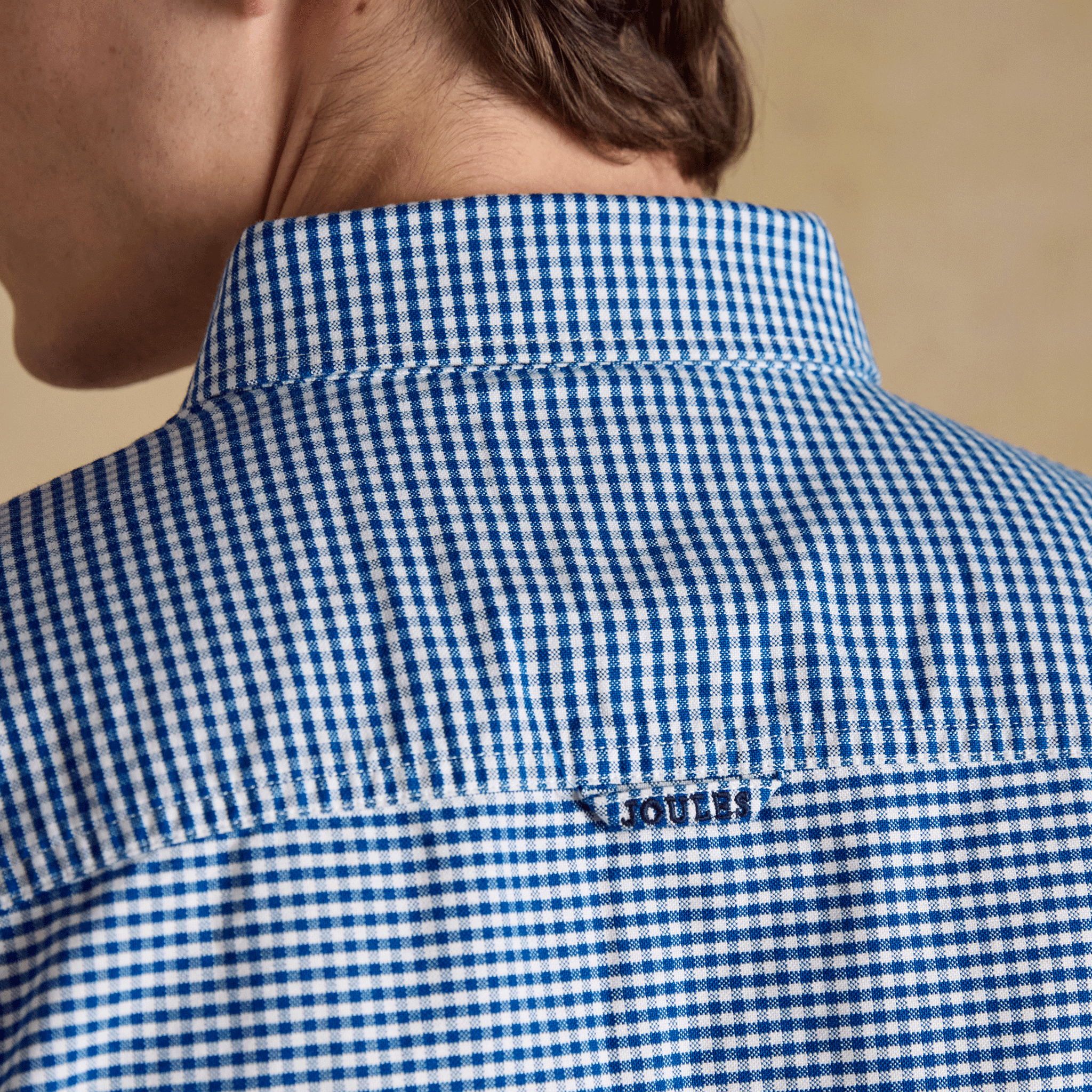 Joules Oxford Men's Classic Fit Checked Shirt Blue