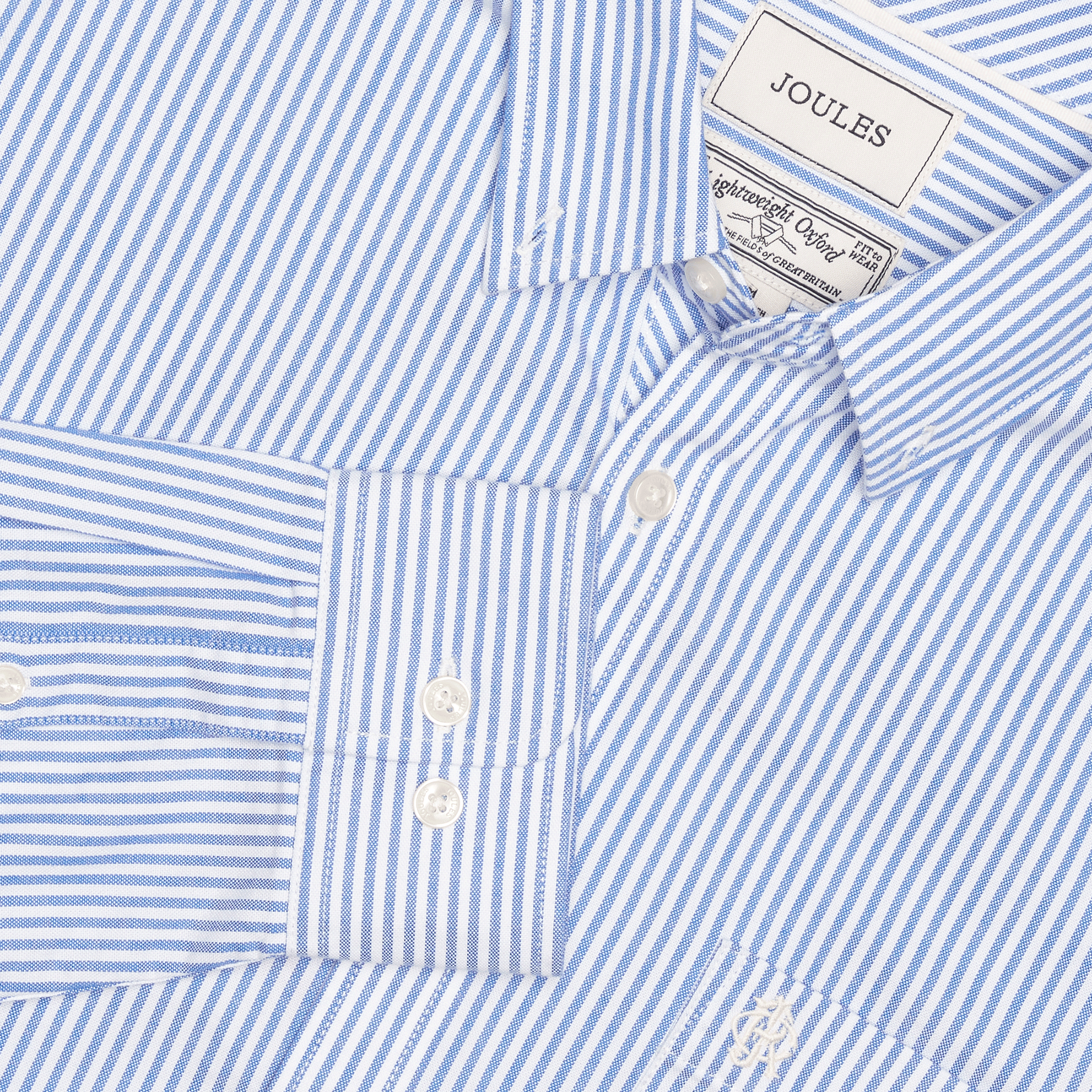 Joules Oxford Men's Classic Fit Striped Shirt Blue-White