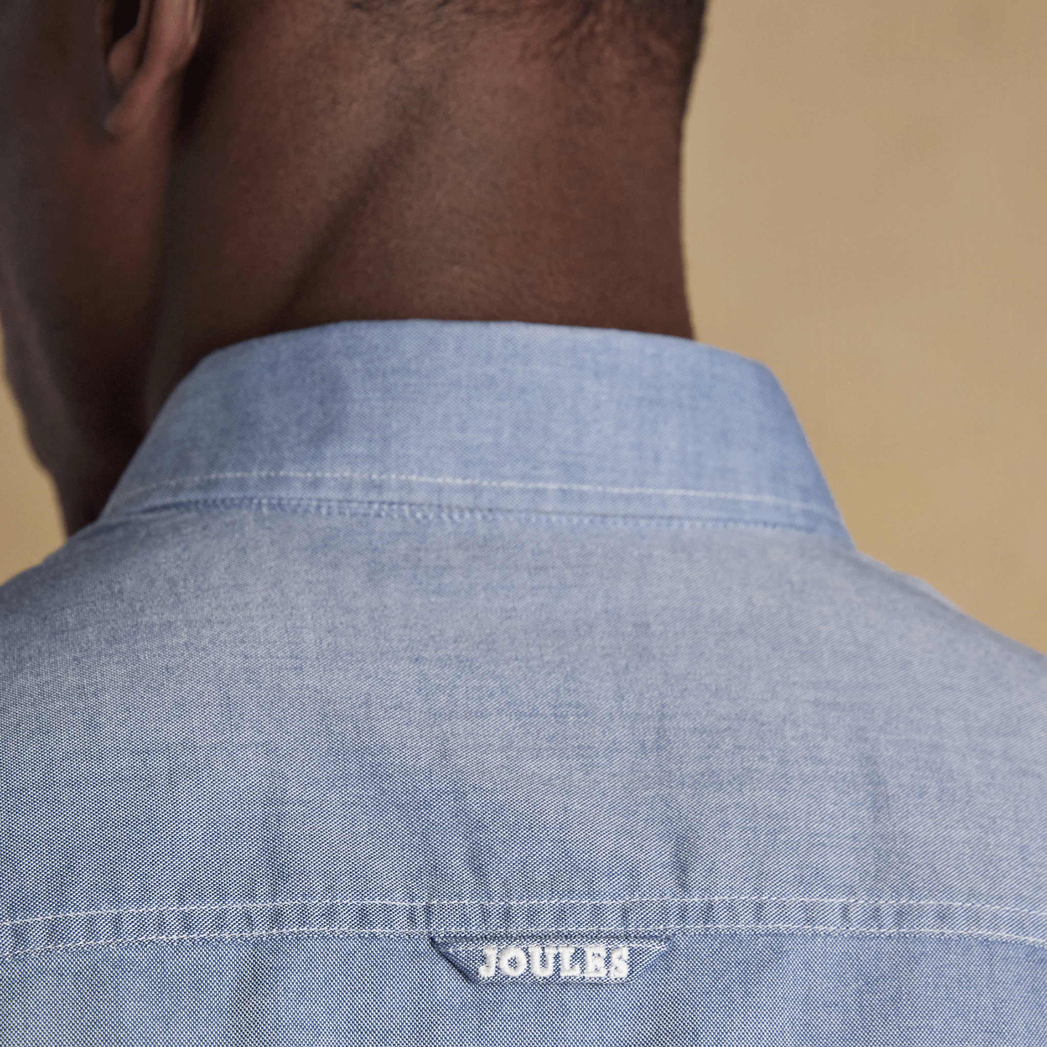 Joules Oxford Short Sleeve Shirt Chambray Blue