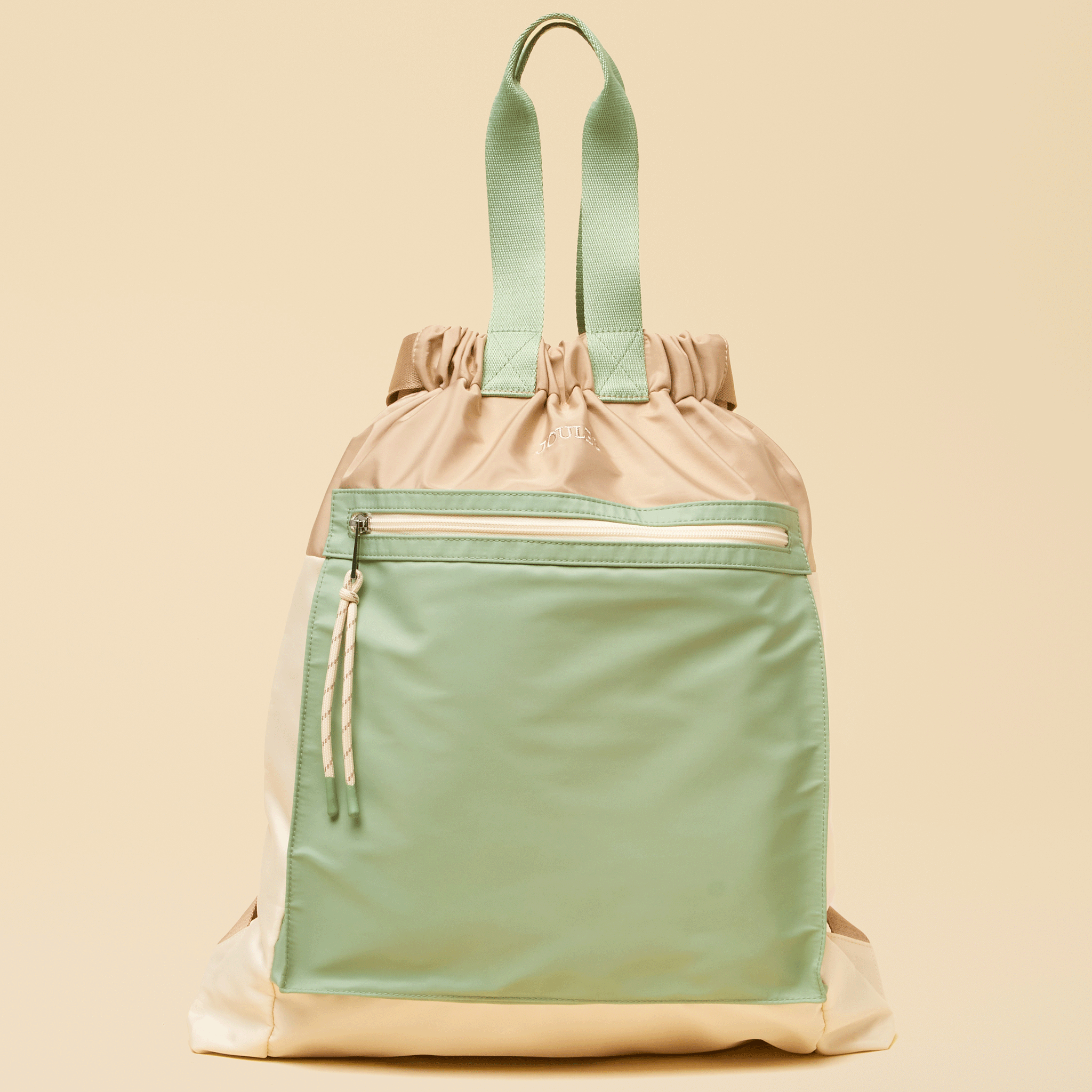 Joules Peplow Rucksack in Green and Ecru