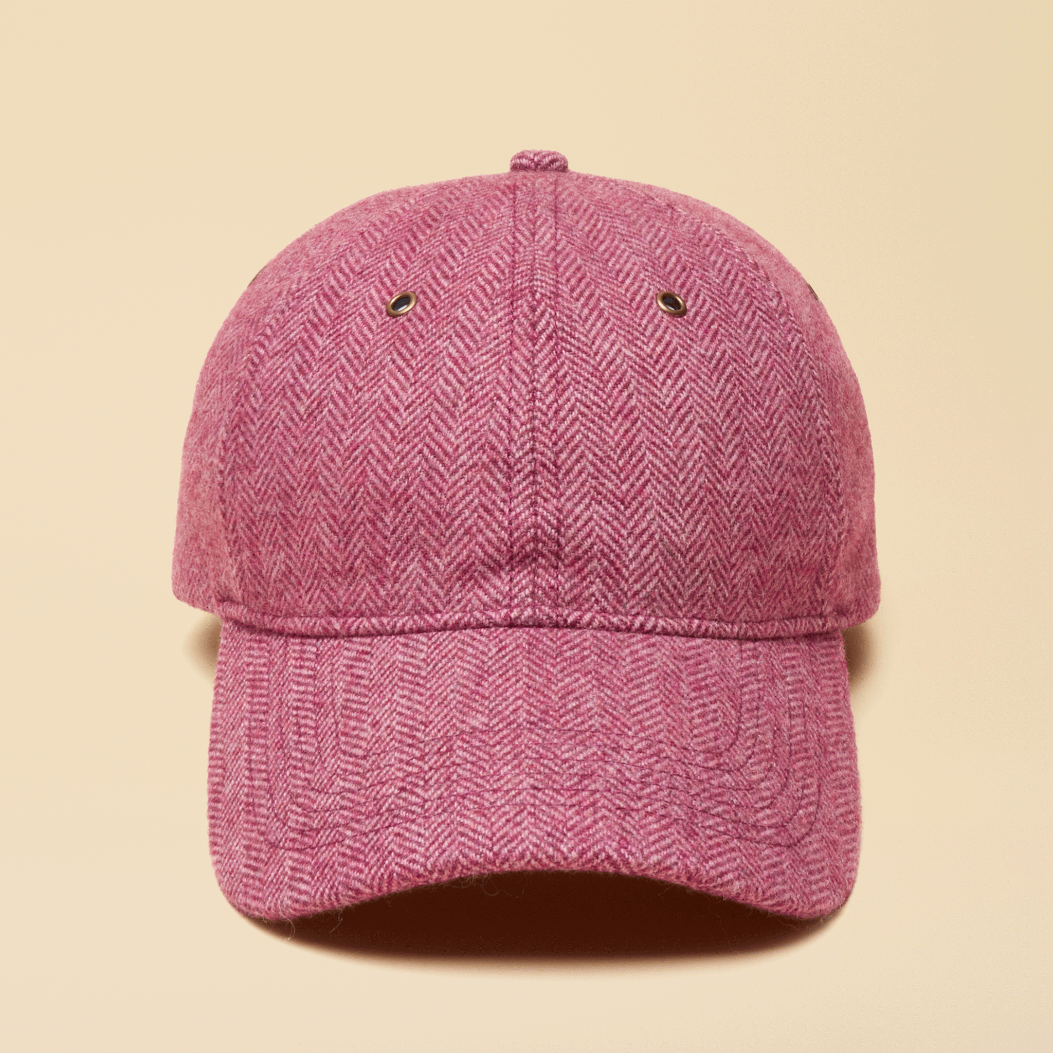Joules Perry Unisex Plum Purple Tweed Baseball Cap