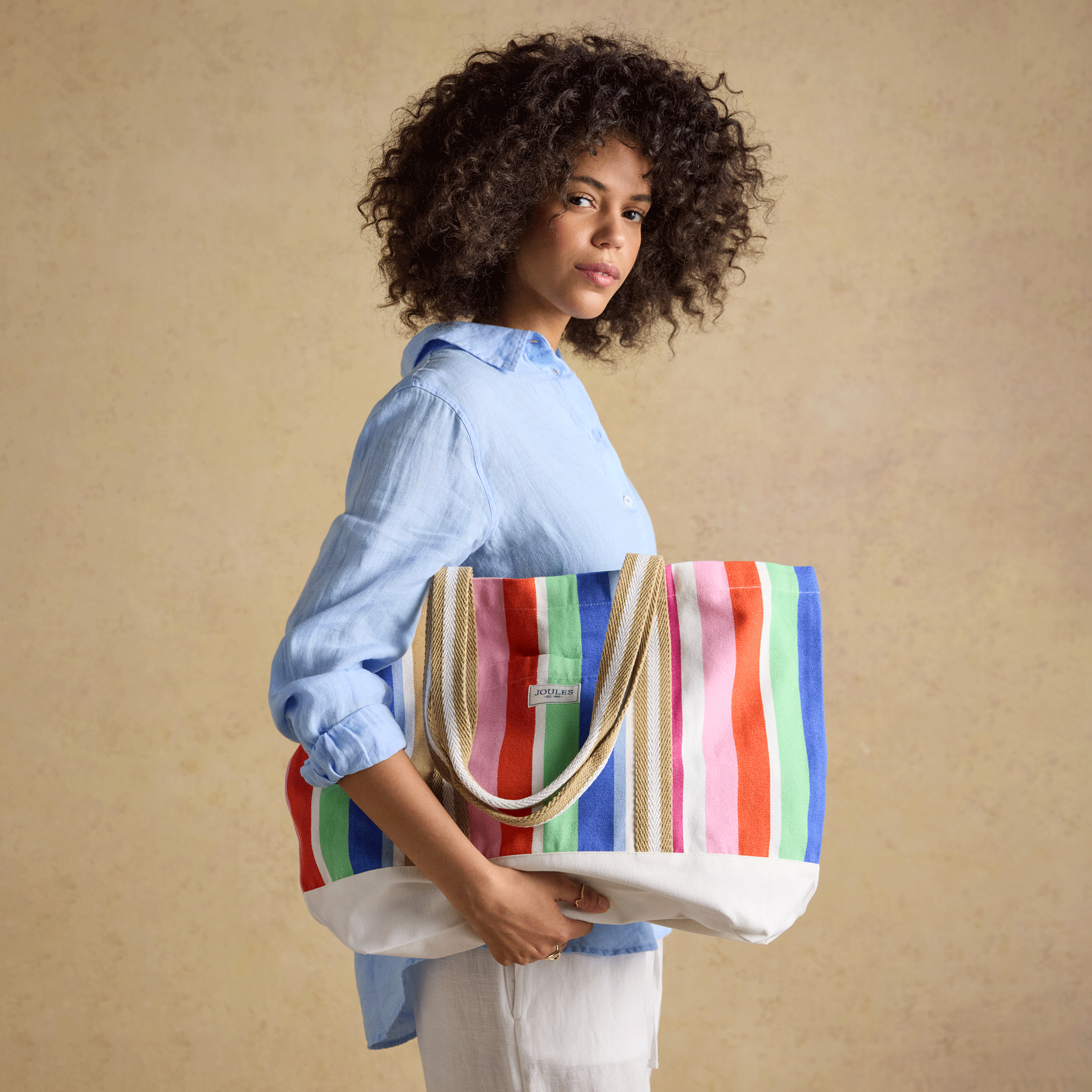 Joules Promenade Tote Multi Stripe