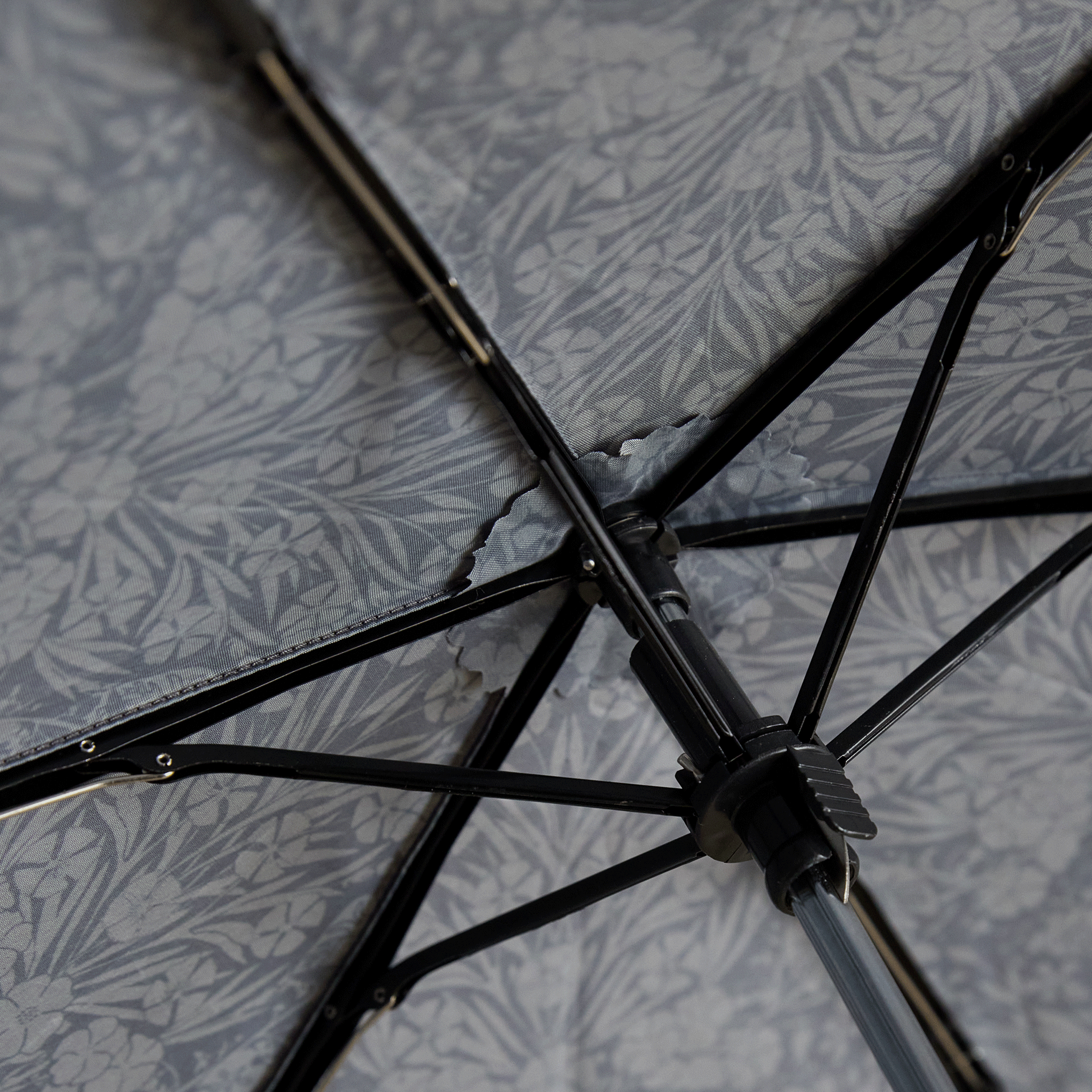 Joules Rayne Black Printed Umbrella