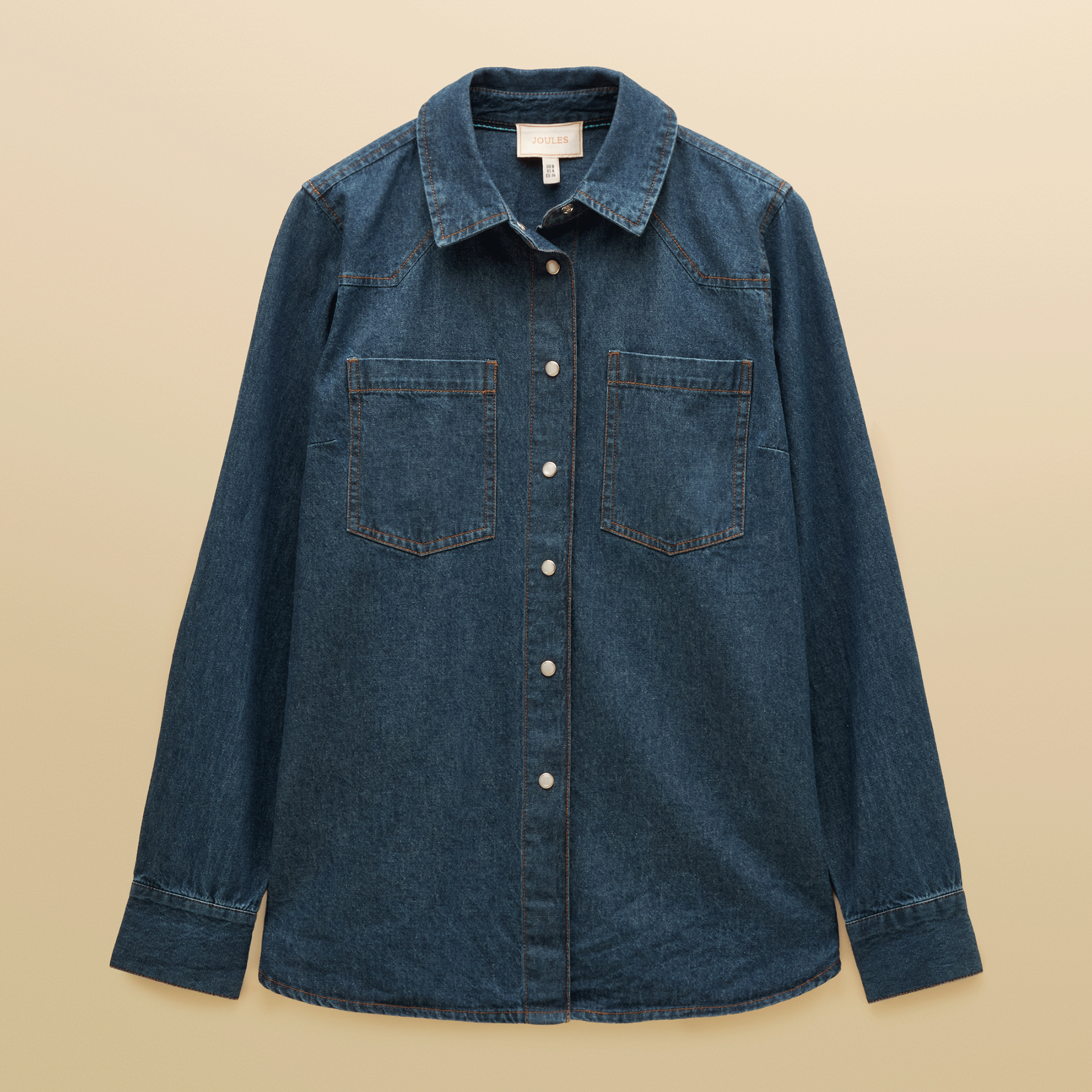Joules Relaxed Fit Western Shirt Denim Blue