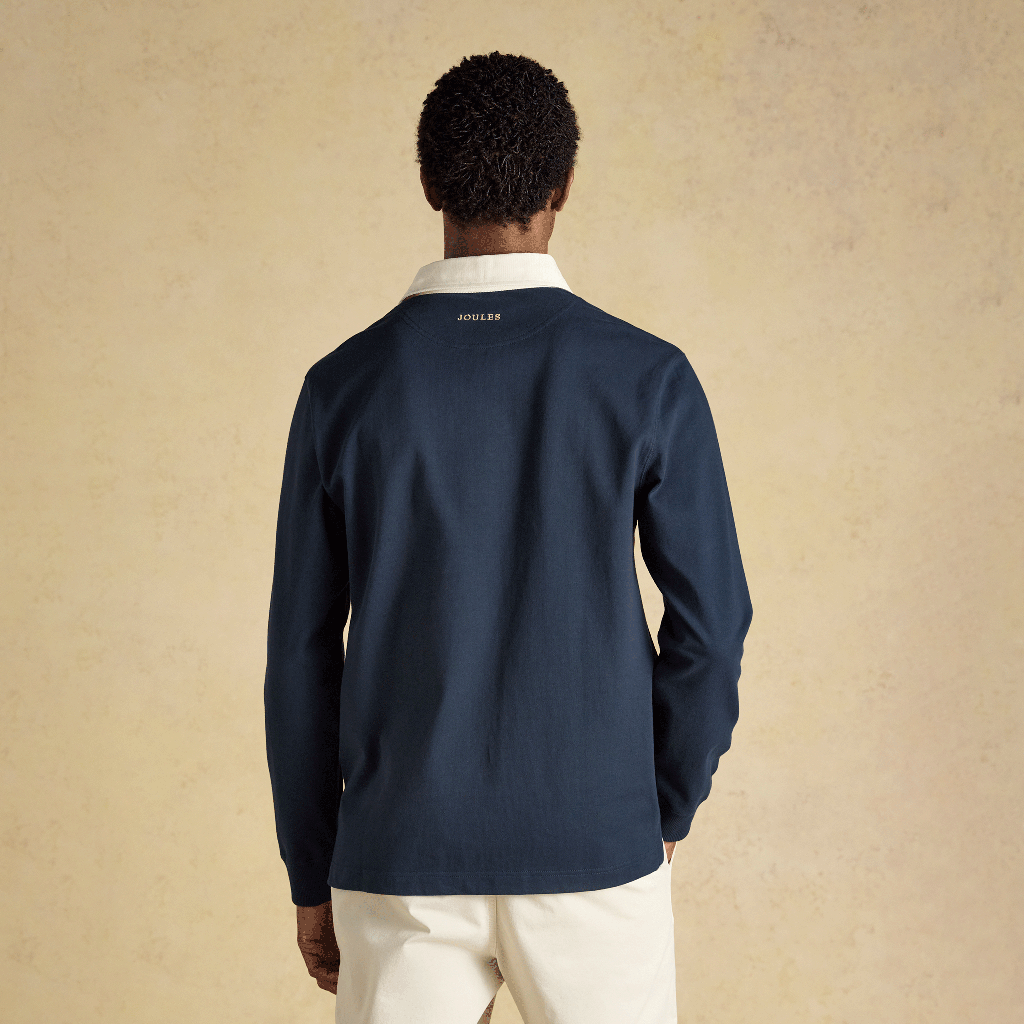 Joules Rugby Club Men's Long Sleeve Plain Shirt Navy
