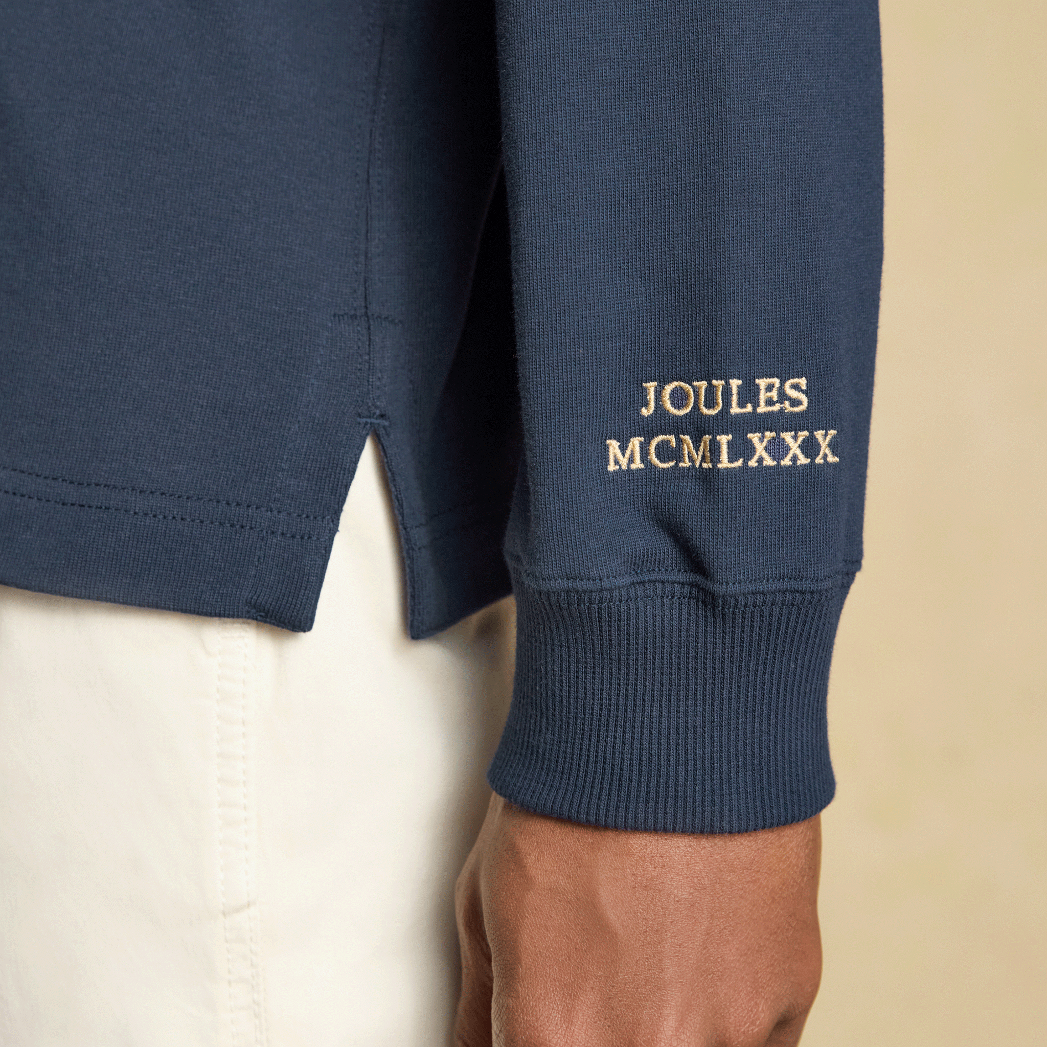 Joules Rugby Club Men's Long Sleeve Plain Shirt Navy
