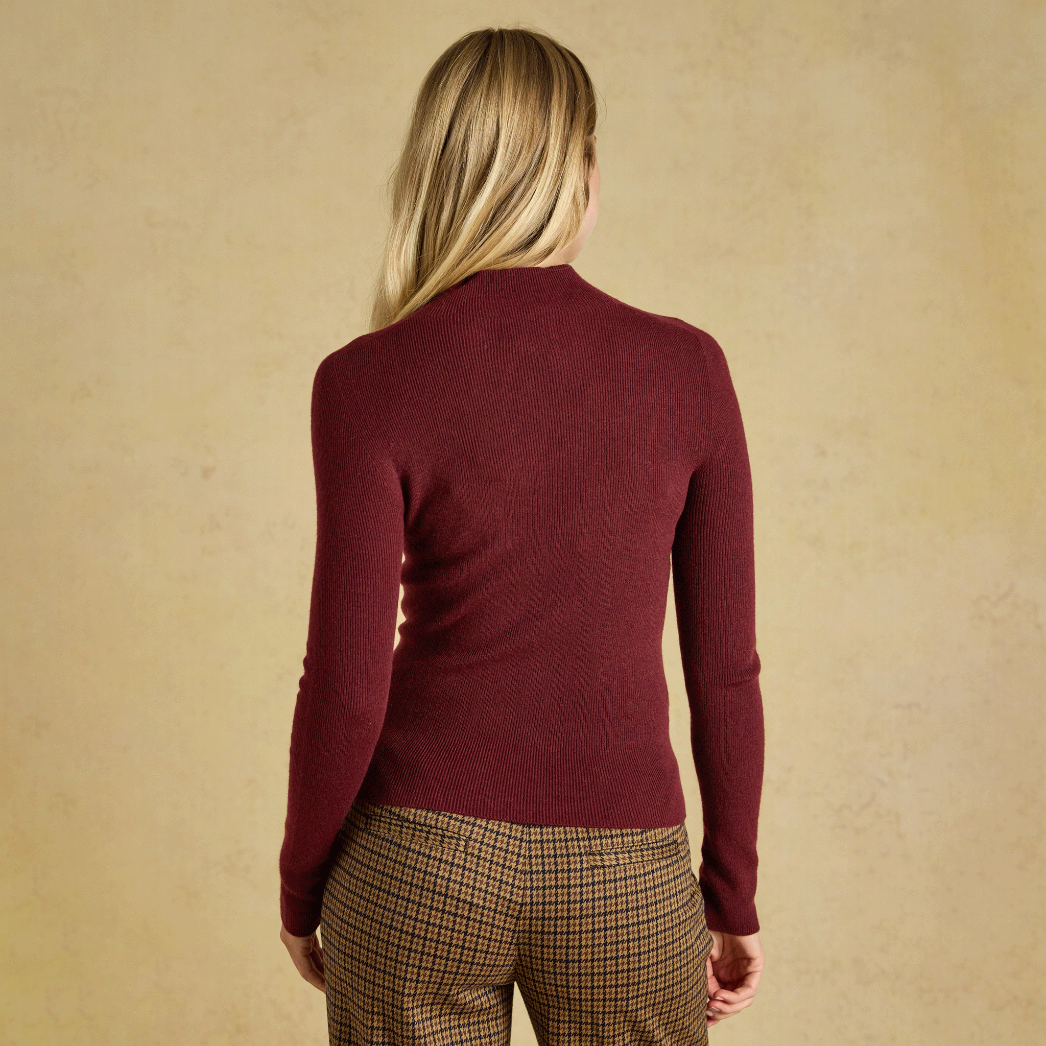 Joules Seamless Knitted Base Layer Jumper Burgundy Red