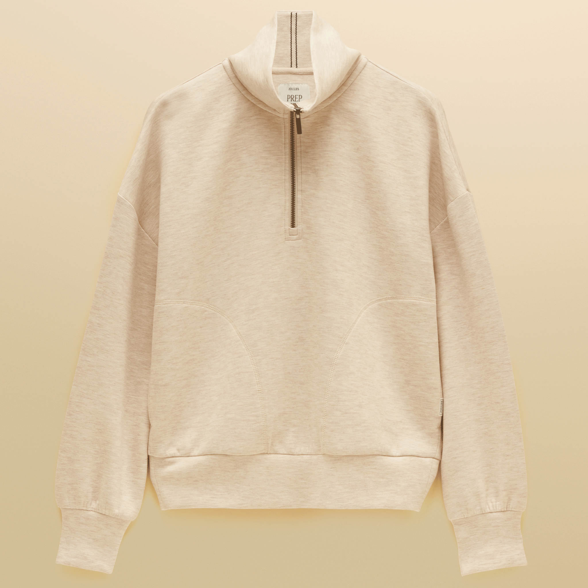 Joules Soft Quarter Zip Sweatshirt Oatmeal