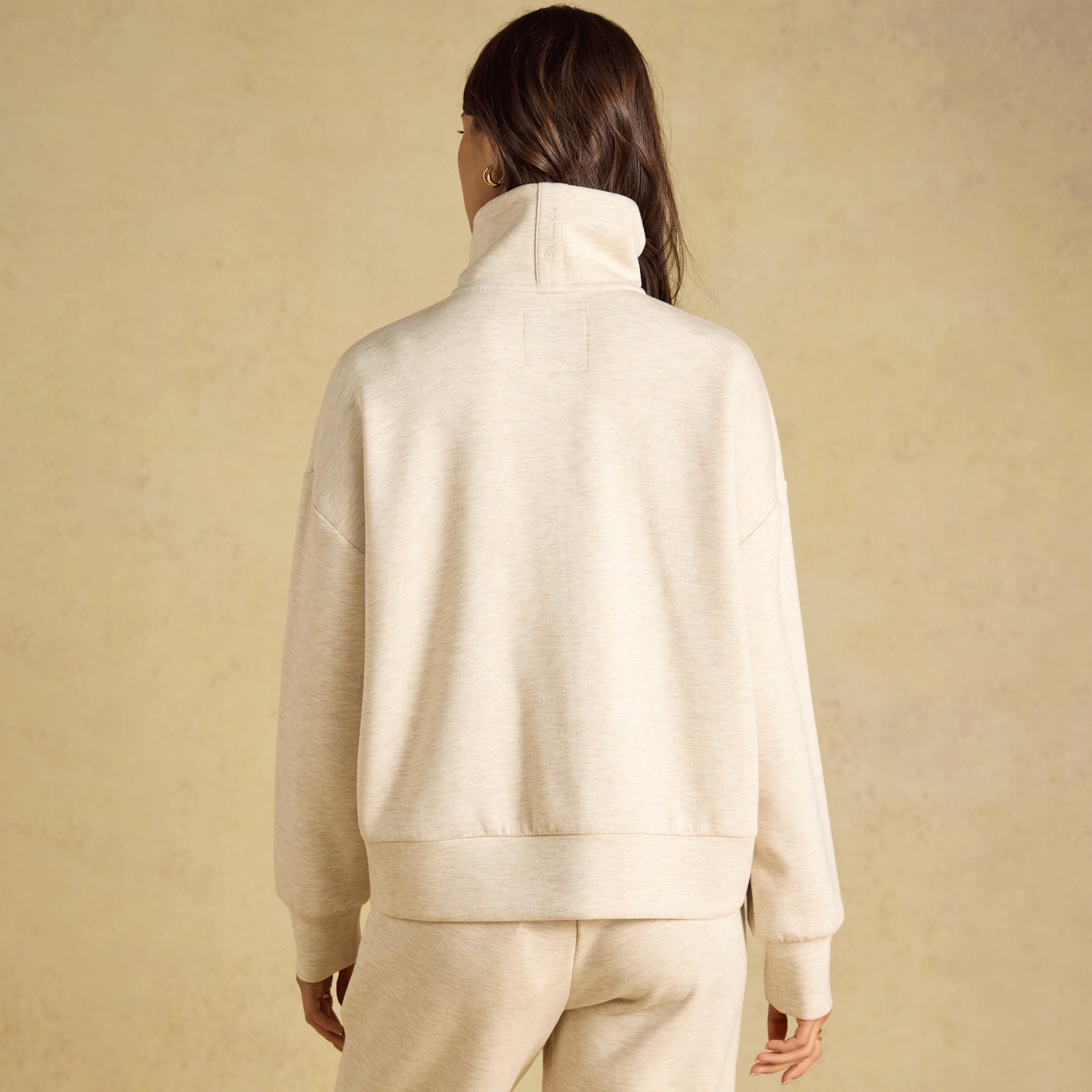Joules Soft Quarter Zip Sweatshirt Oatmeal