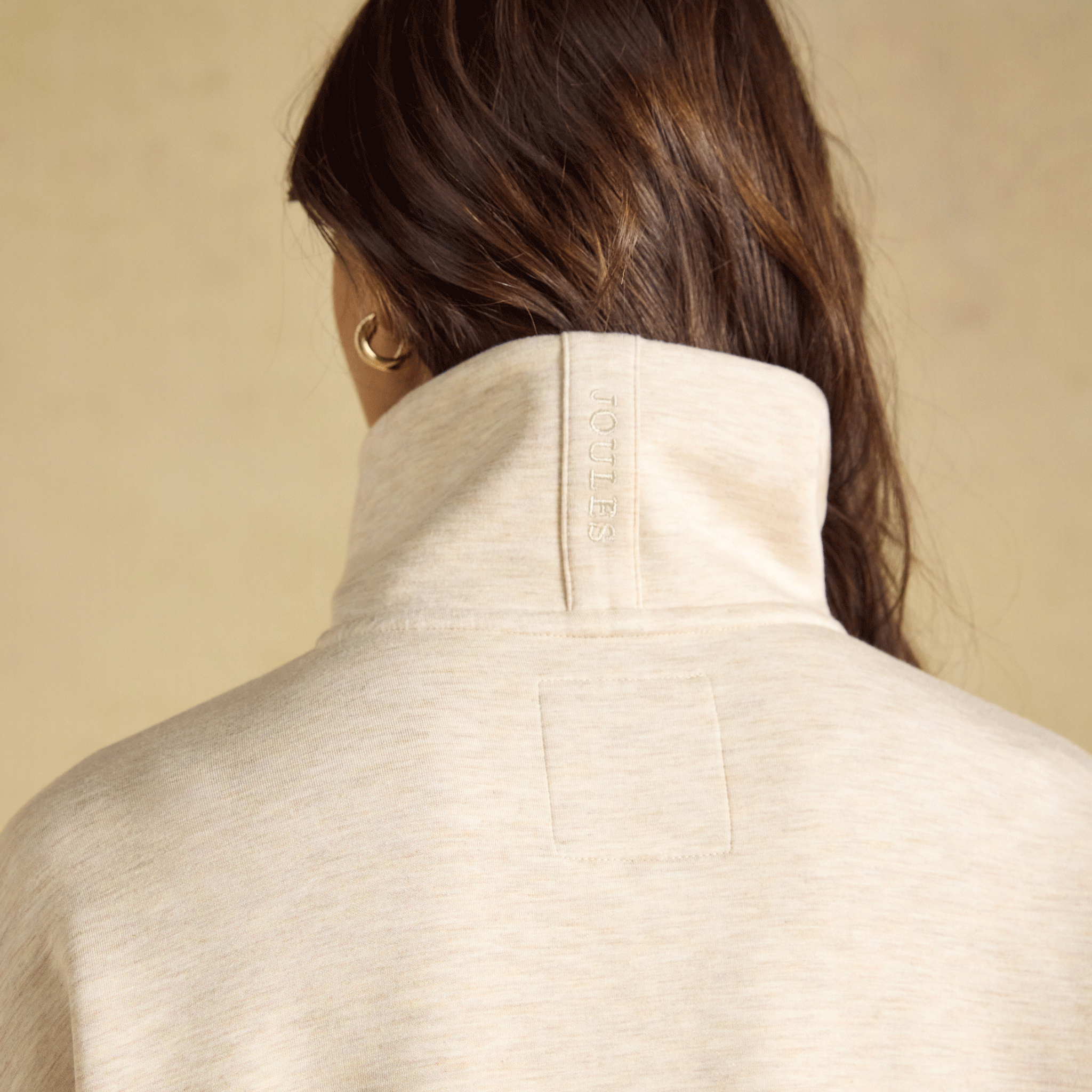 Joules Soft Quarter Zip Sweatshirt Oatmeal