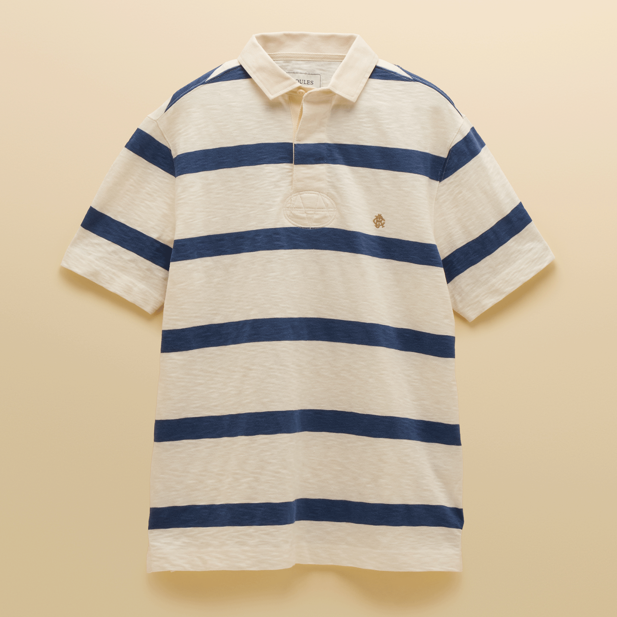 Joules Summer Rugby Shirt Cream-Navy Stripe