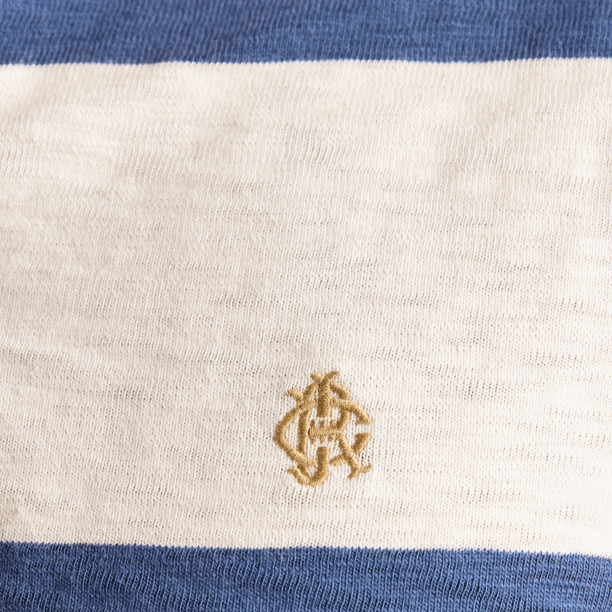Joules Summer Rugby Shirt Cream-Navy Stripe