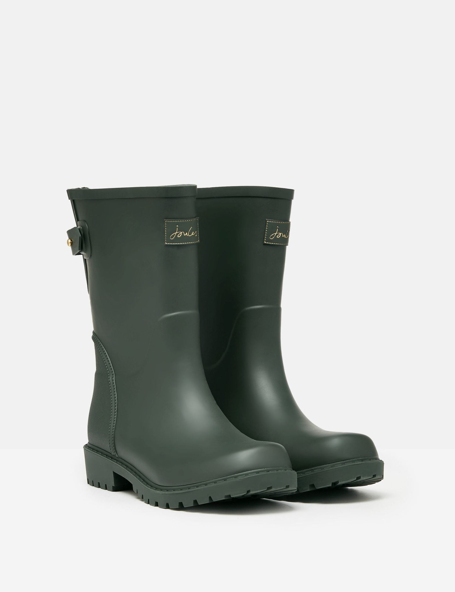 Joules Wistow Adjustable Mid Height Wellies Green 1