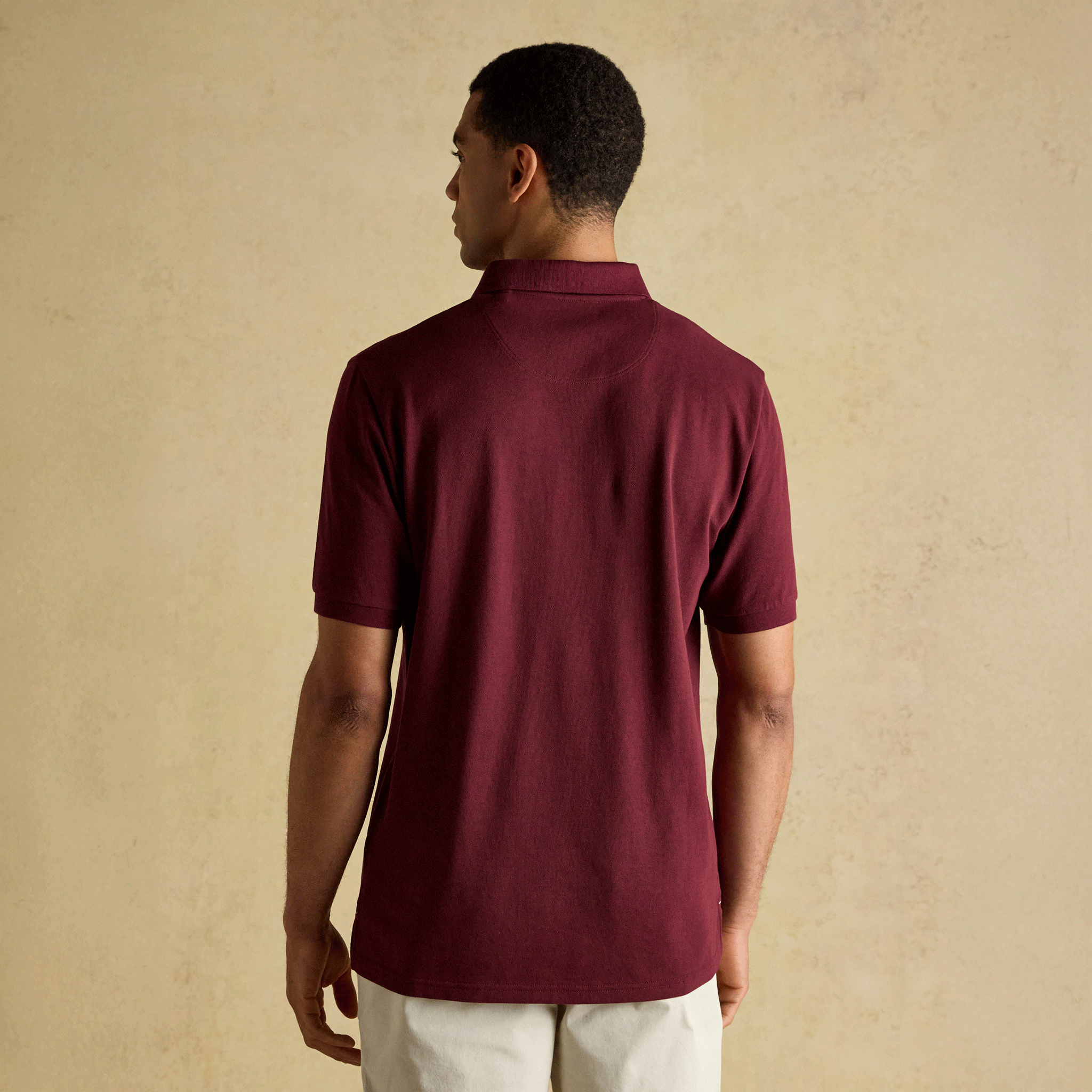 Joules Woody Cotton Pique Polo Shirt in Burgundy