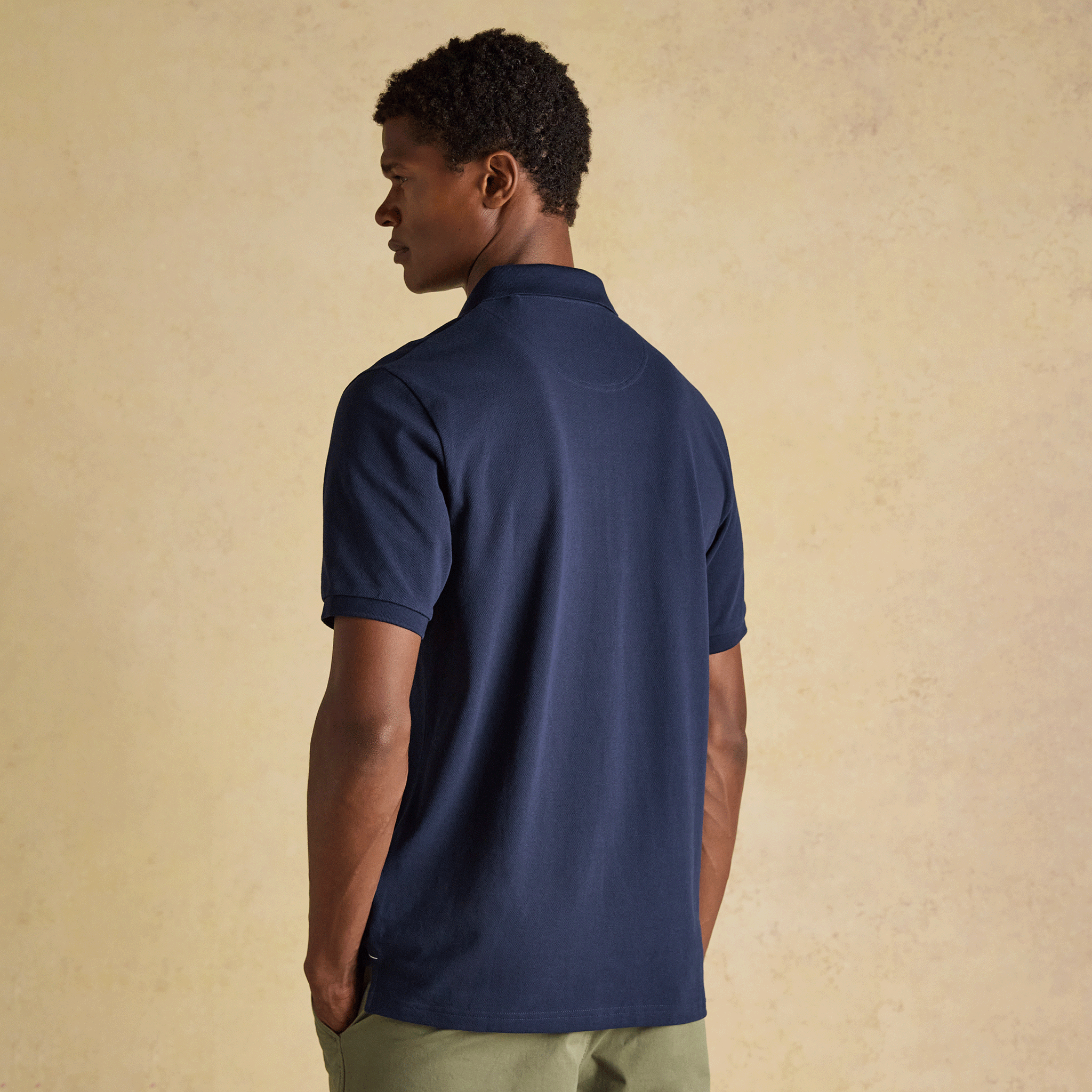 Joules Woody Cotton Pique Polo Shirt Navy