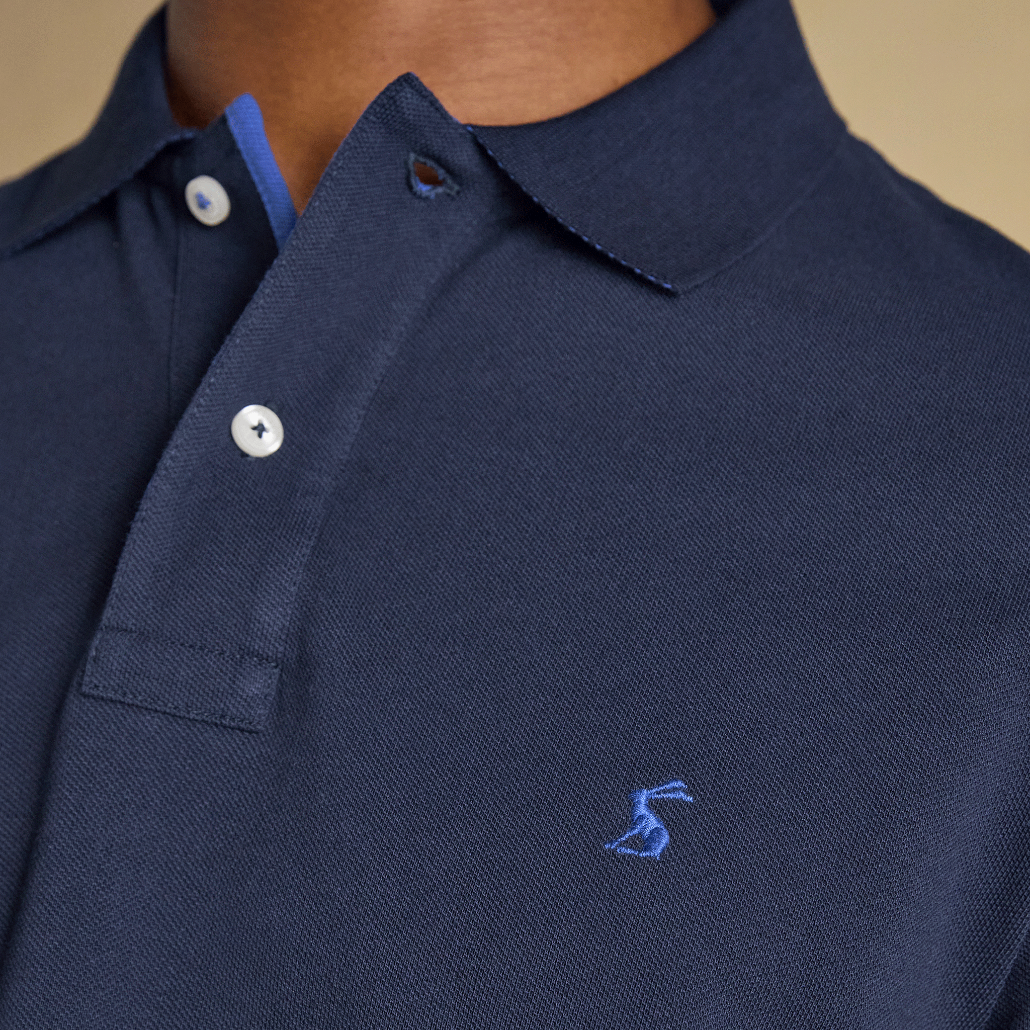 Joules Woody Cotton Pique Polo Shirt Navy