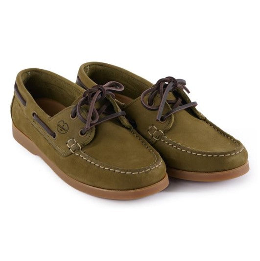 Le Chameau Galion Femme Nubuck Deck Shoe Vert Vierzon 1