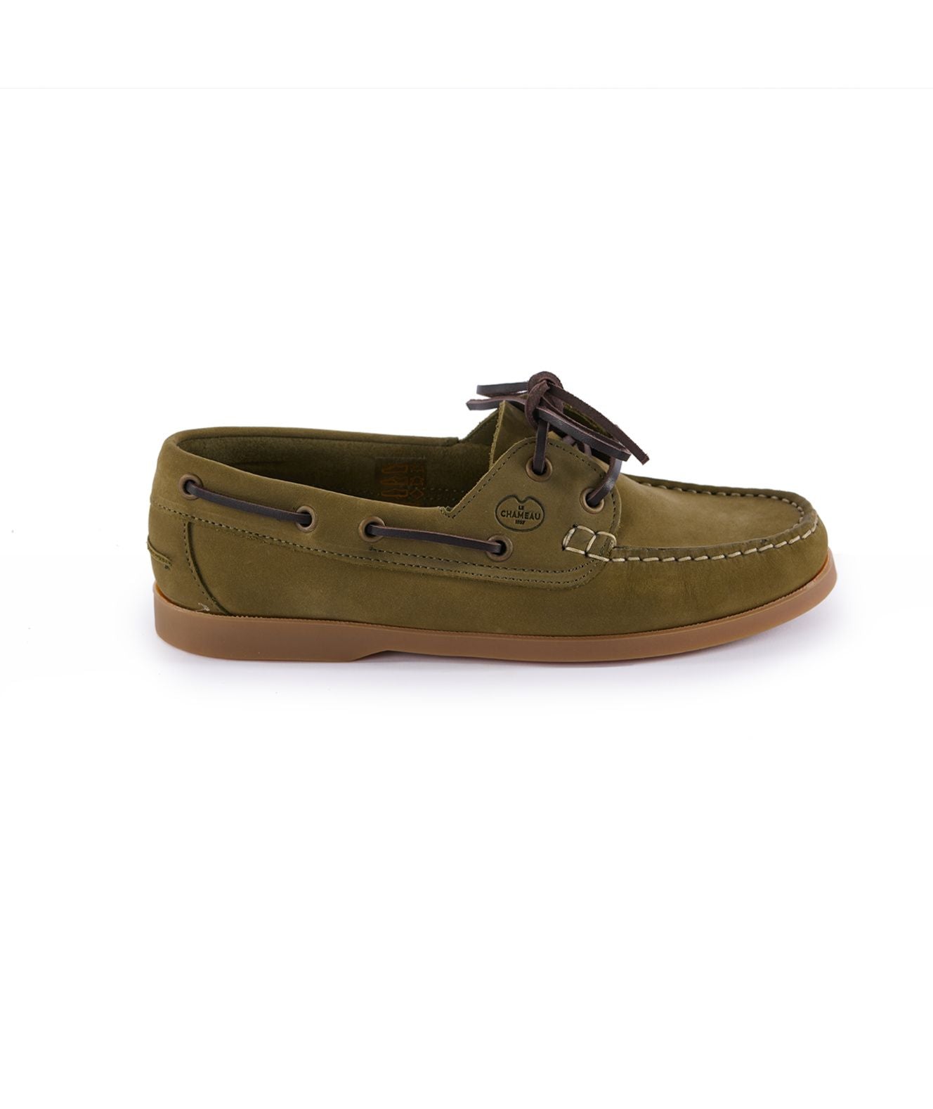 Le Chameau Galion Femme Nubuck Deck Shoe Vert Vierzon 2