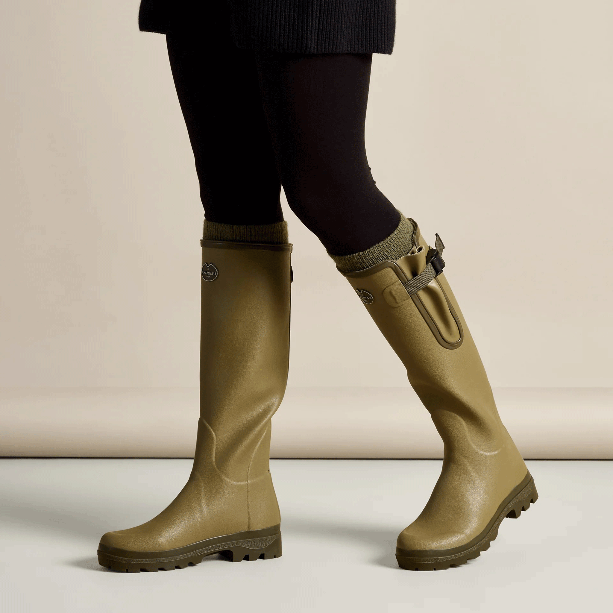 Le Chameau Women's Vierzon Jersey Lined Boots Vert Vierzon