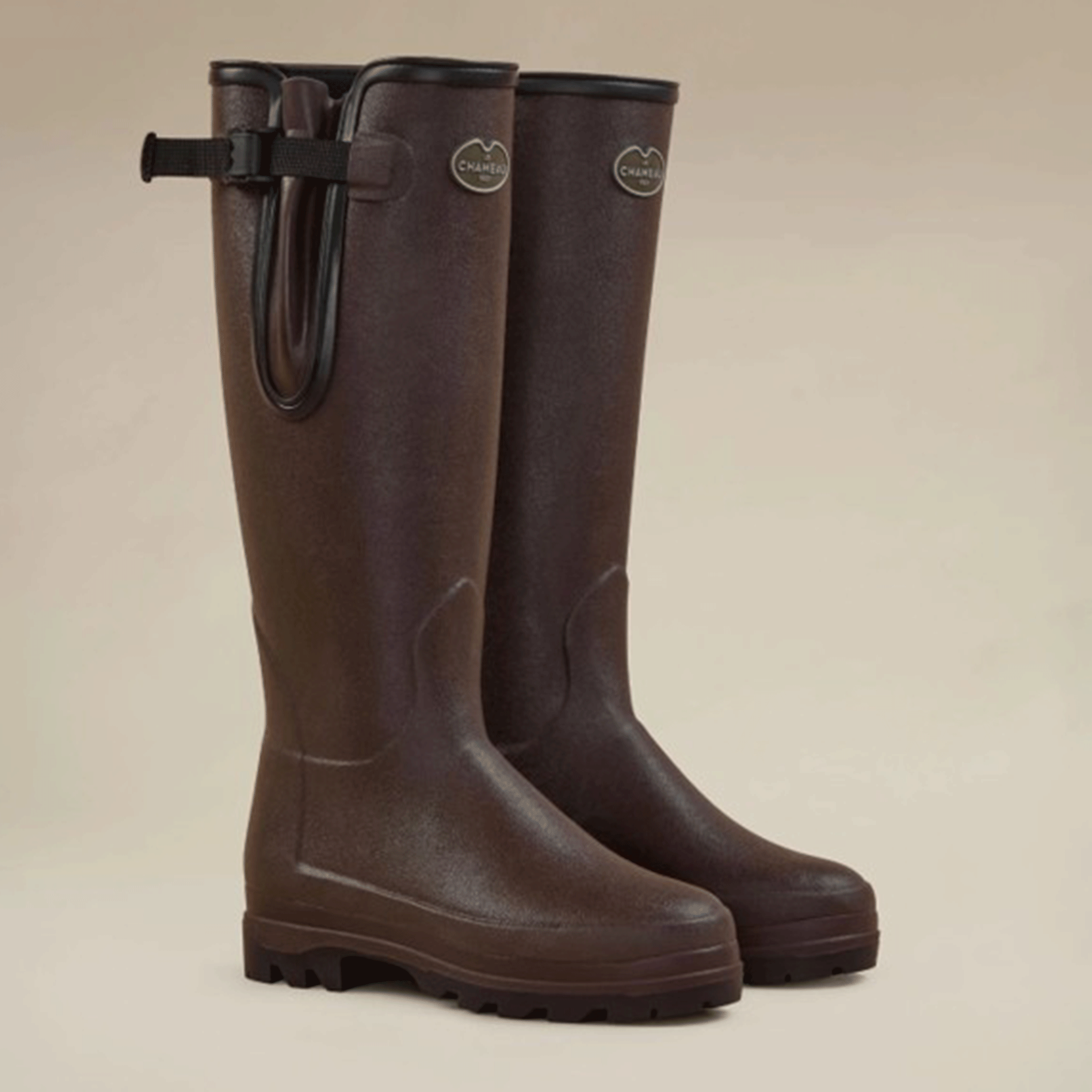 Le Chameau Women's Vierzonord Neoprene Lined Boots Marron Foncé-Black