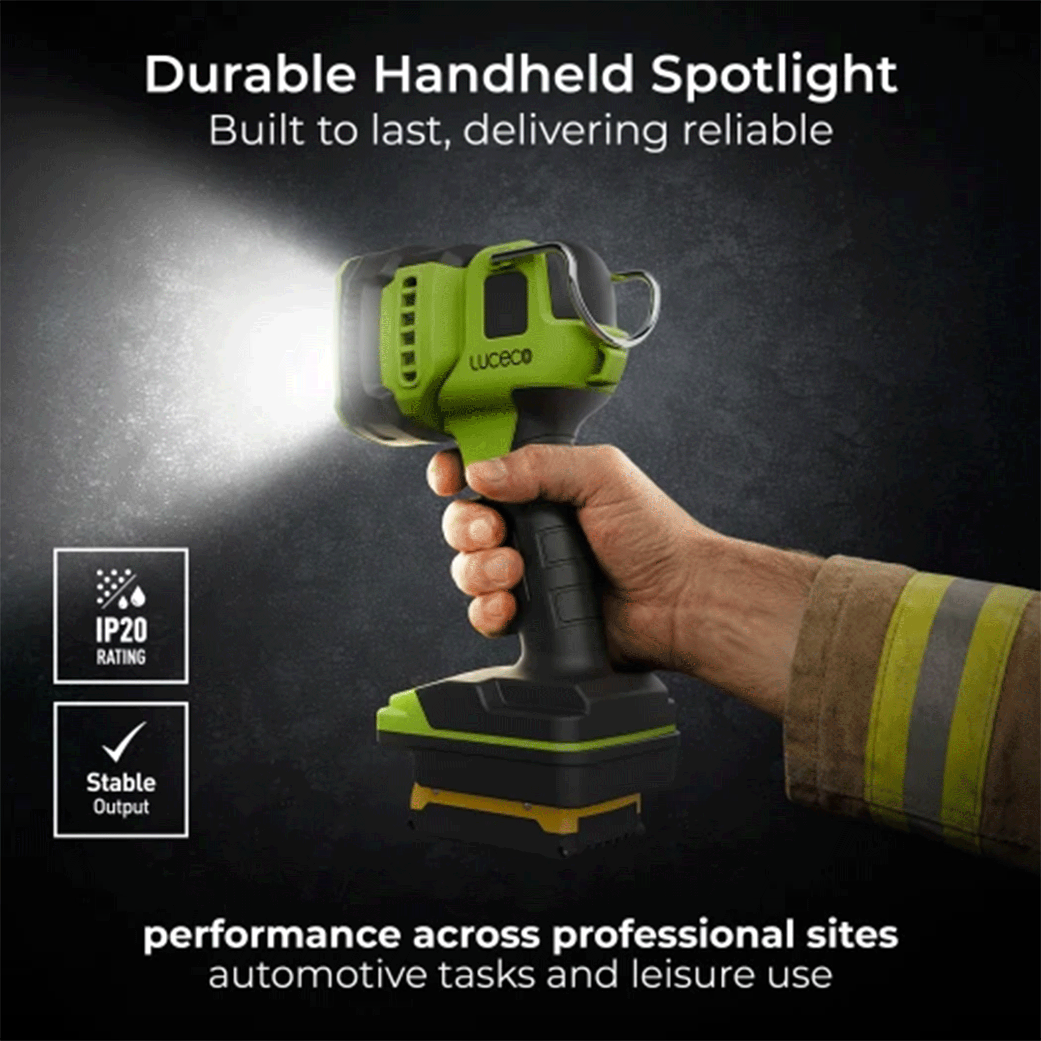 Luceco UniVolt 18V-20V LED Inspection Tilt Spotlight 2000lm