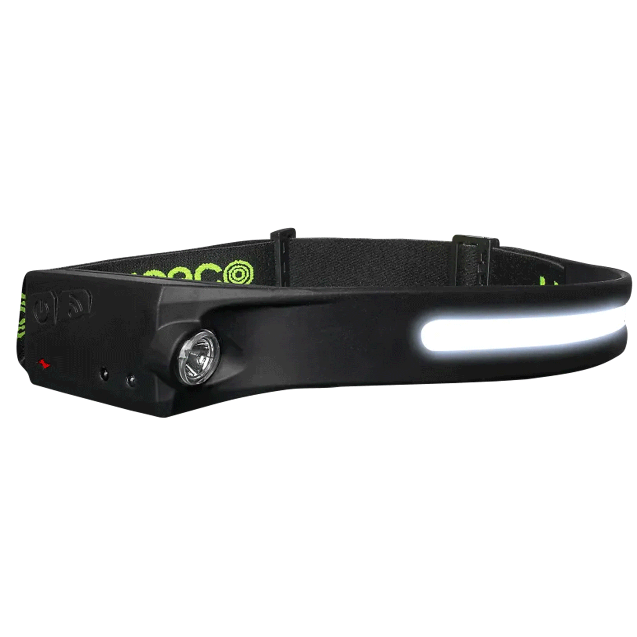 Luceco Flexible Rechargeable Headtorch with Motion Sensor 350lm + 150lm Black