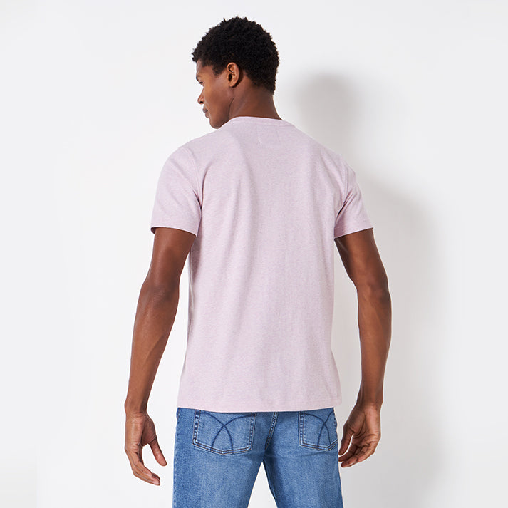 Crew Clothing Classic Crew Neck T-Shirt Pink Marl 3