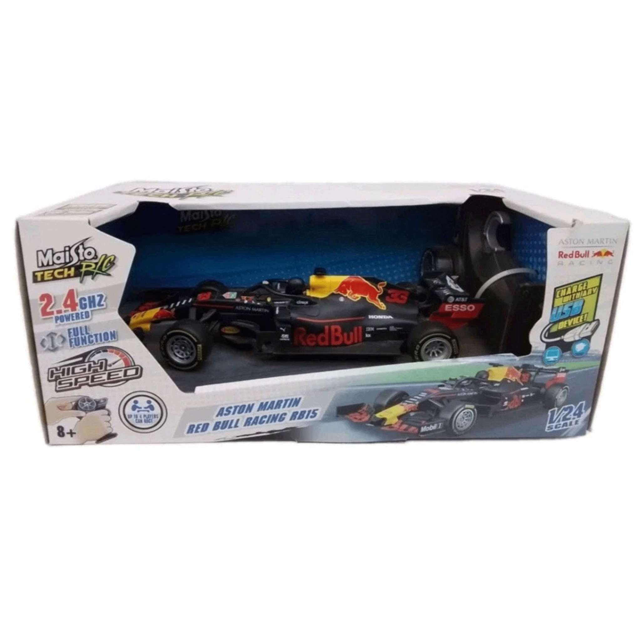 Maisto Red Bull Racing RB15 RC Formula 1 Car 1:24 Scale Remote Control Mode