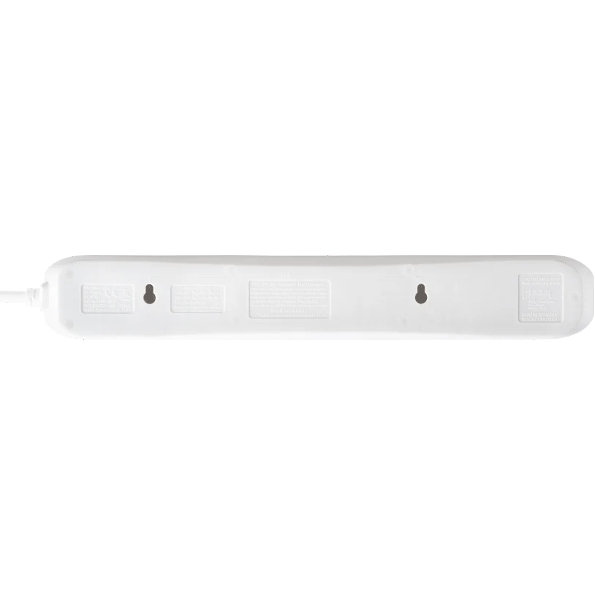 Masterplug 6 Socket Surge Protected Extension Lead 2m White