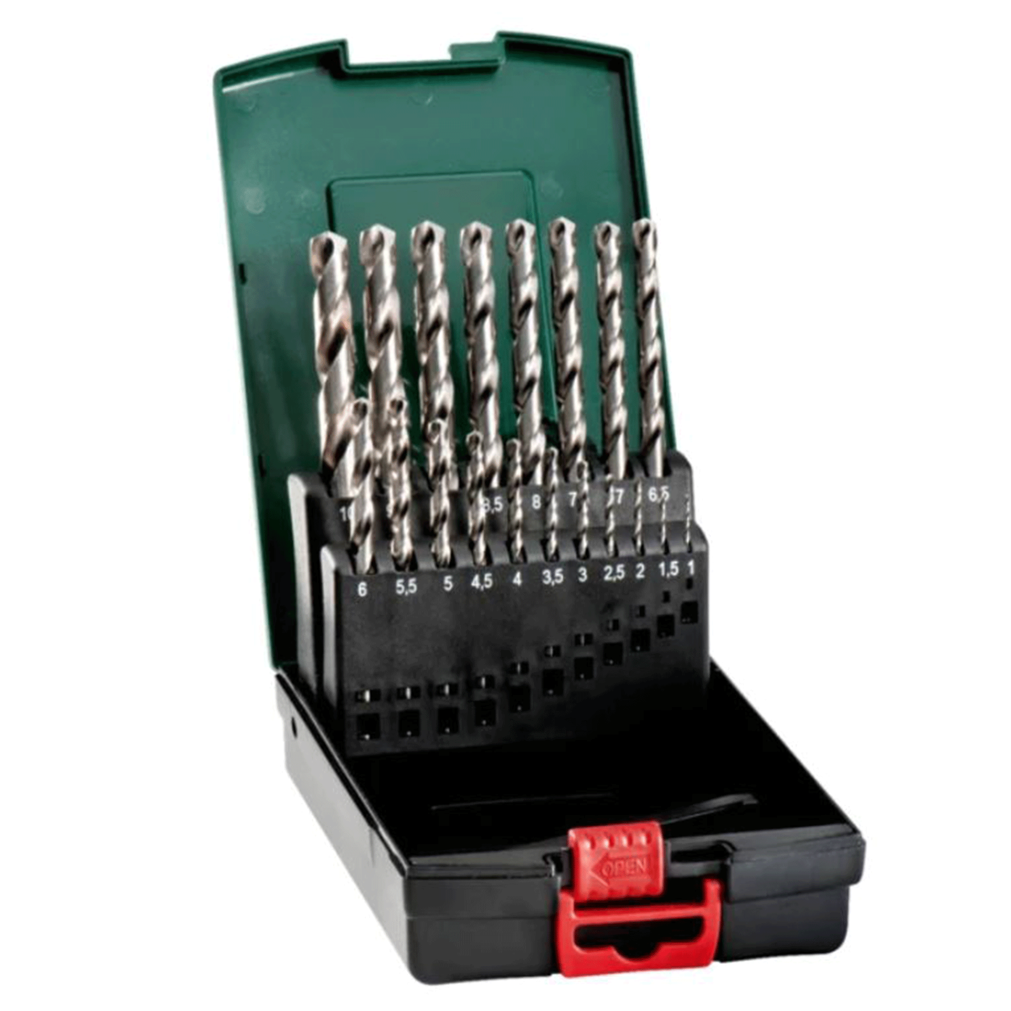 Metabo HSS-G Drill Bit 19 Piece Set in Plastic Carry Case