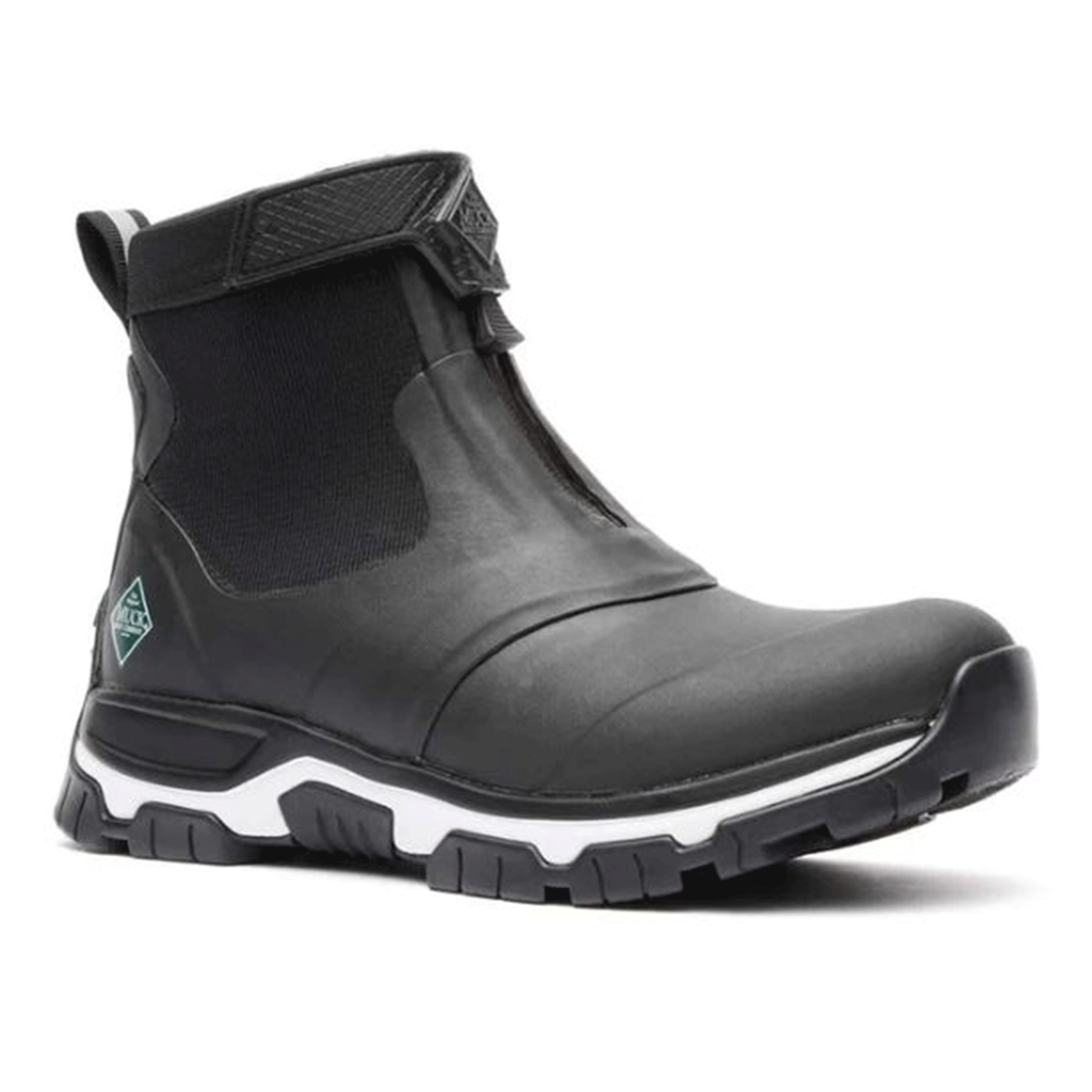 Muck Boot Women's Apex Mid Zip Ankle Boots Black-White