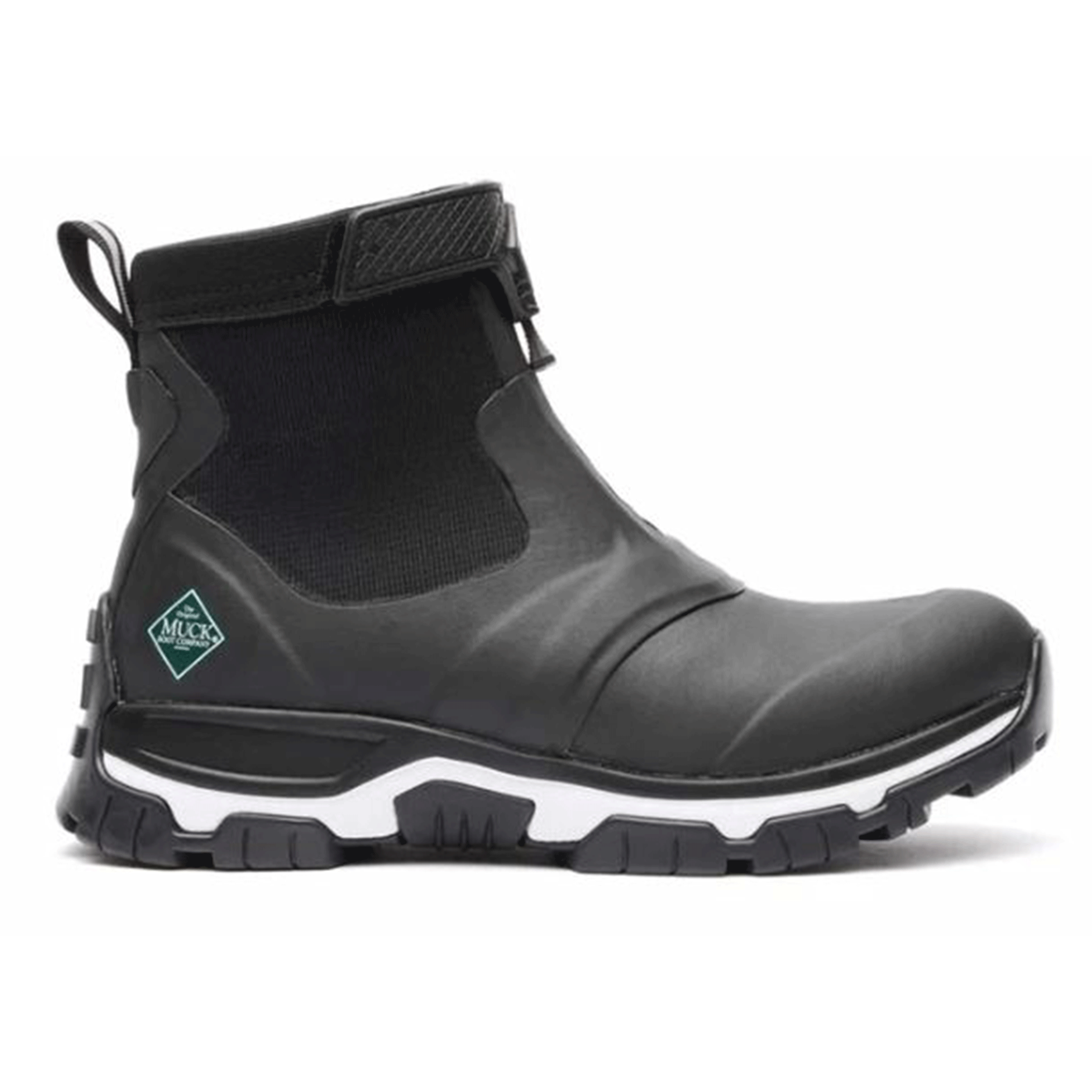 Muck Boot Women's Apex Mid Zip Ankle Boots Black-White