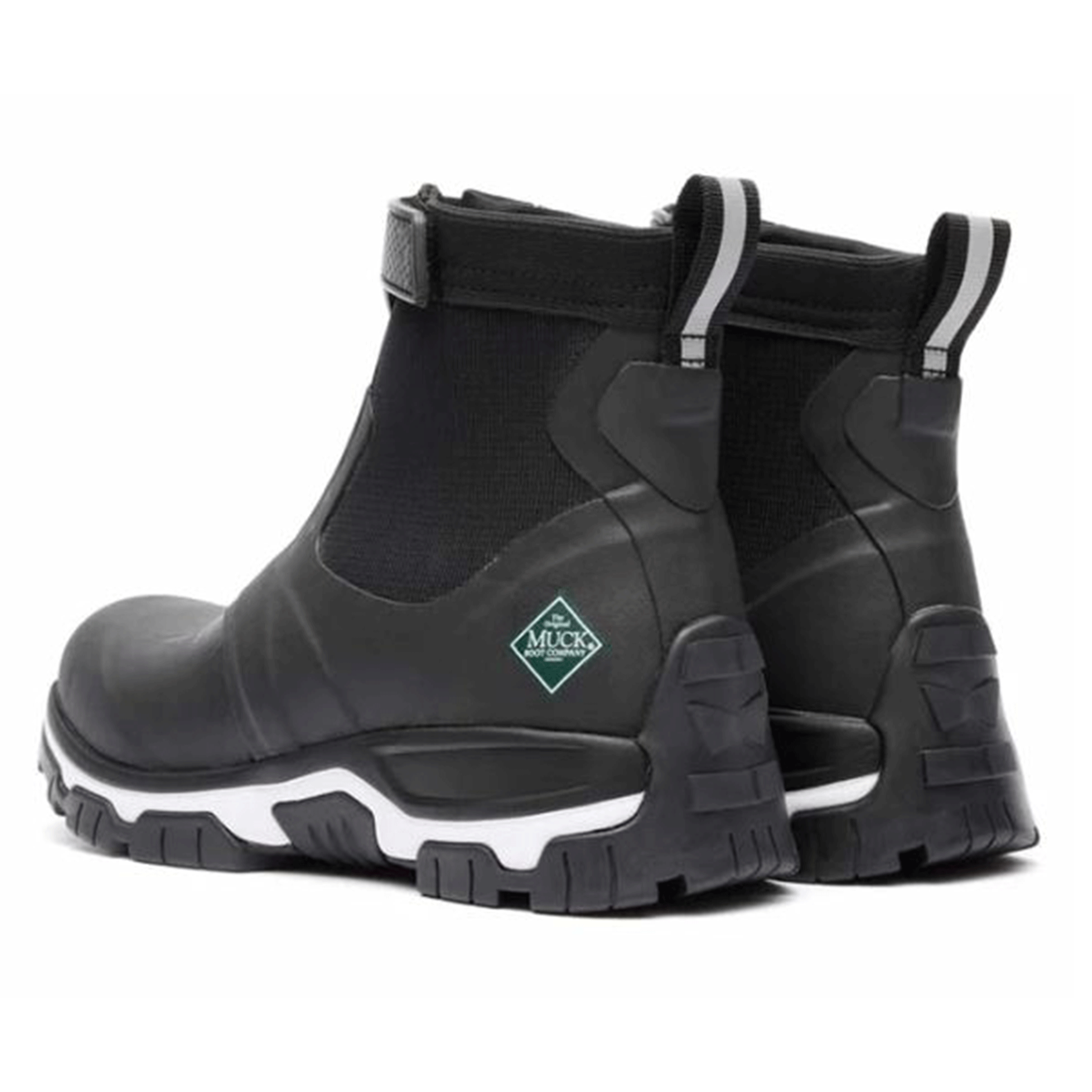 Muck Boot Women's Apex Mid Zip Ankle Boots Black-White