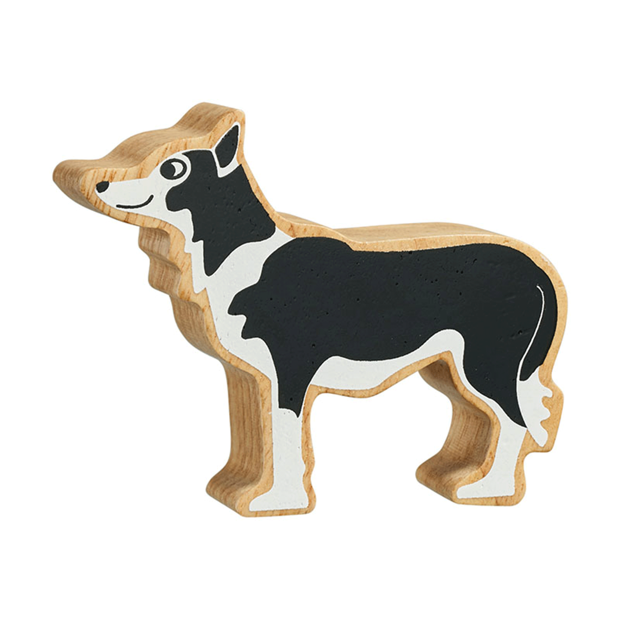 Lanka Kade Wooden Border Collie Toy Black & White