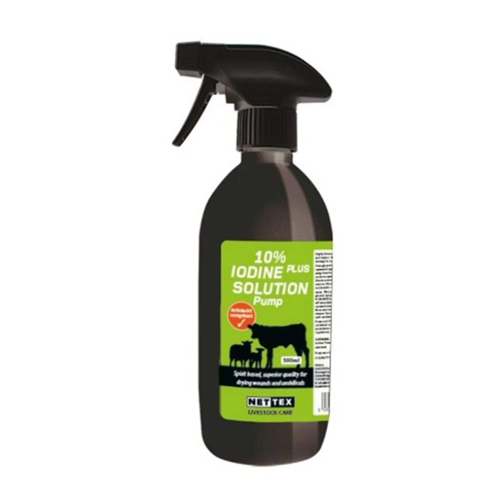 Nettex 10% Iodine Plus Solution Pump Spray 500ml