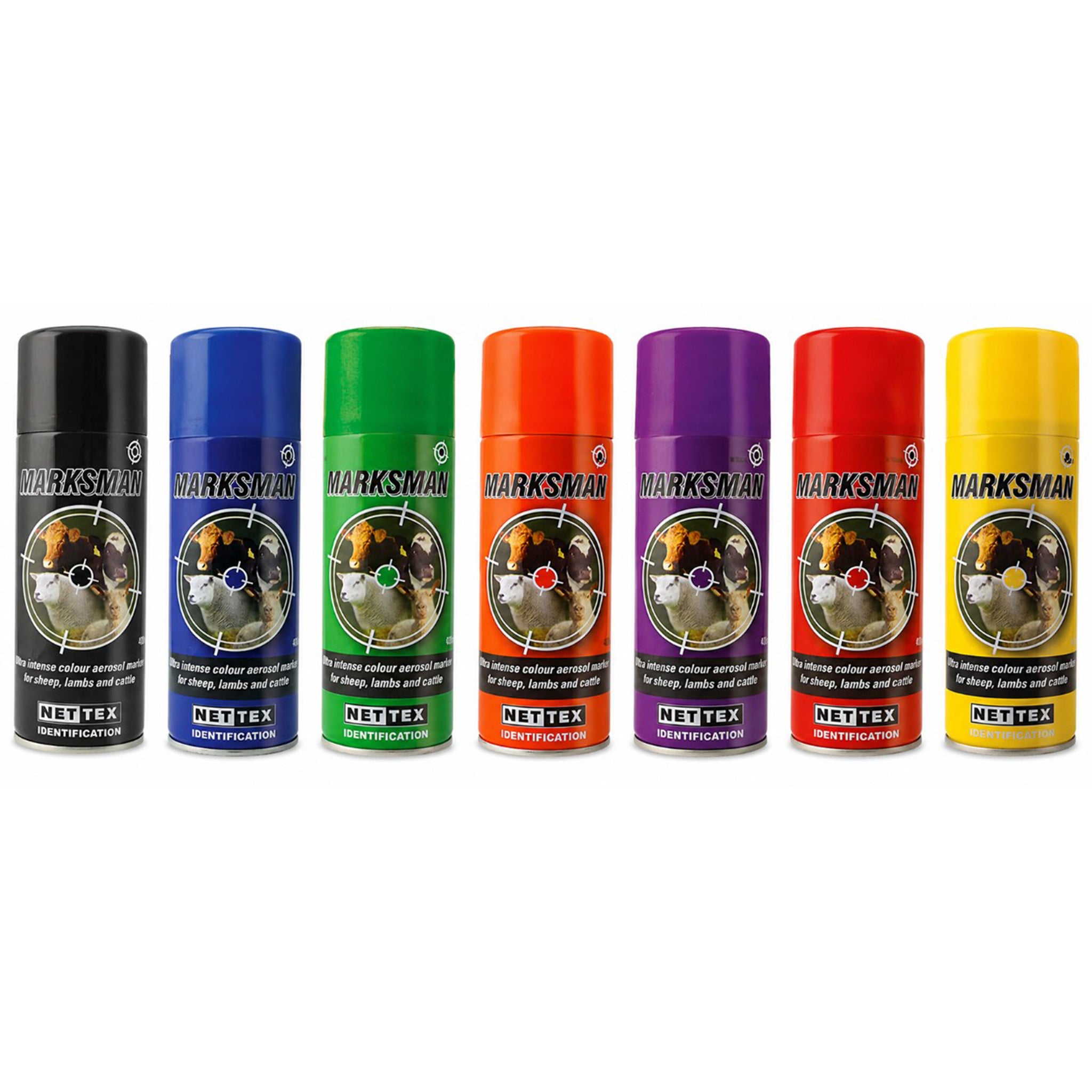 Nettex Marksman Marker Aerosol Spray 400ml (Assorted Colours)