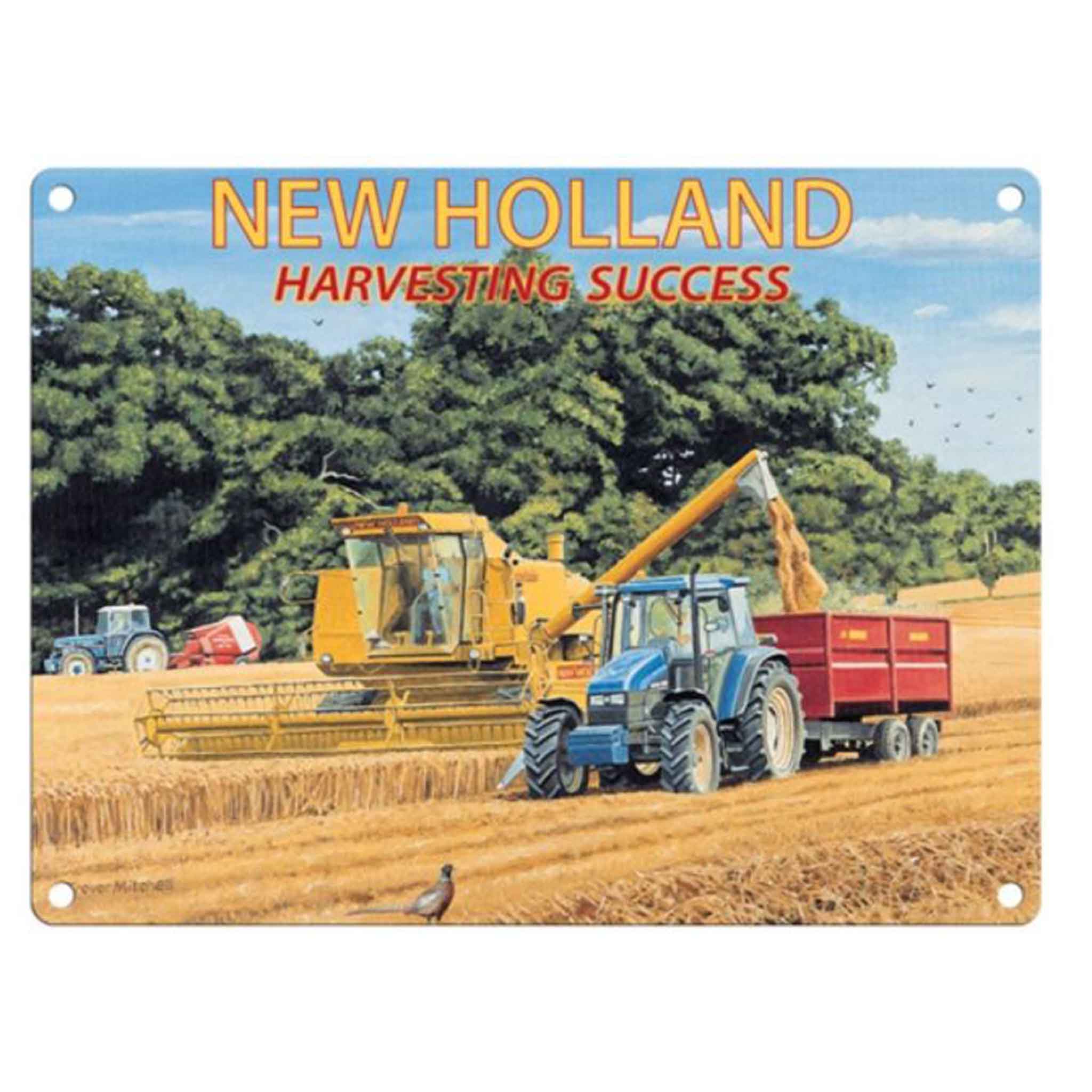 New Holland Harvesting Success Large Metal Sign 30x40cm