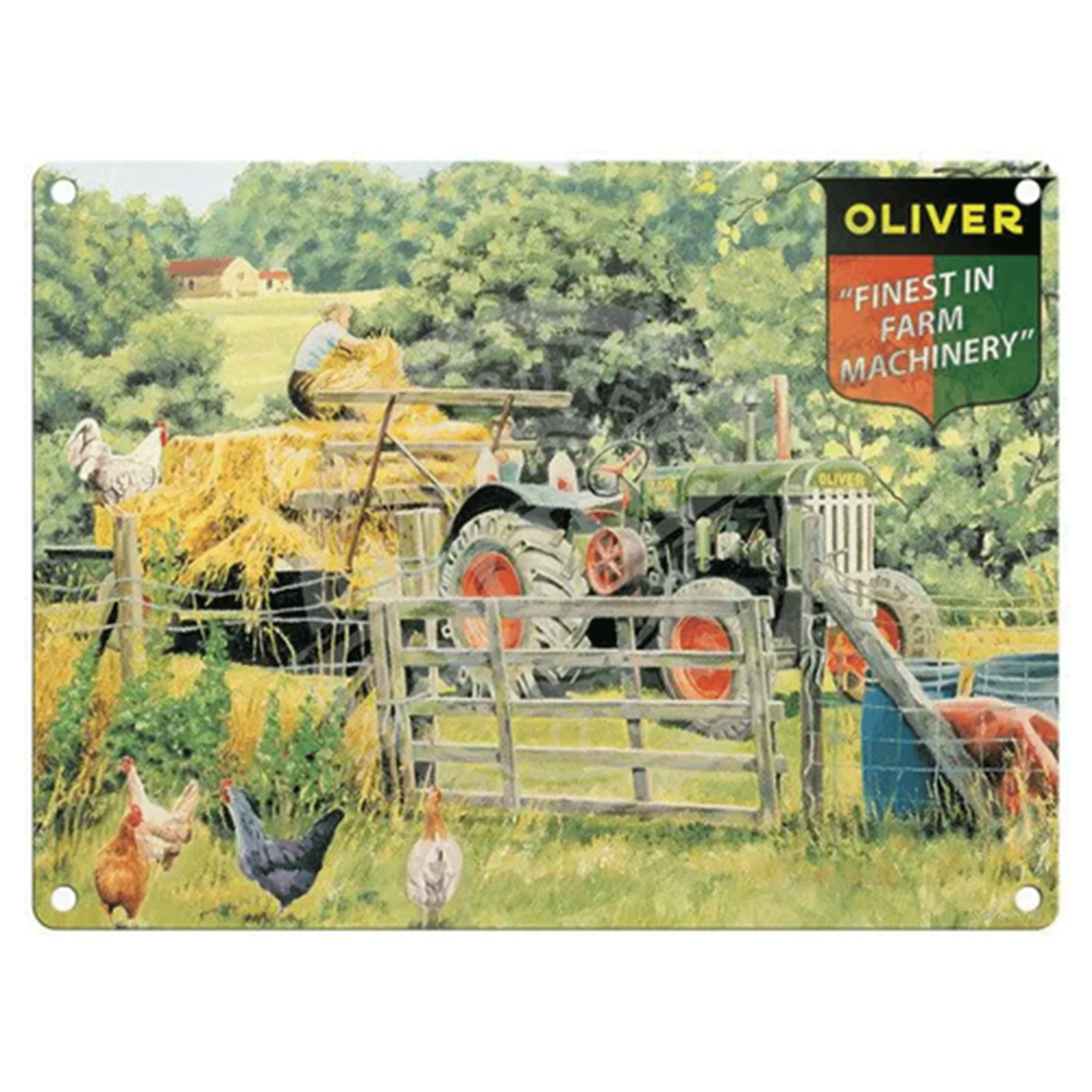 Oliver Finest In Farm Machinery Large Metal Sign 30x40cm