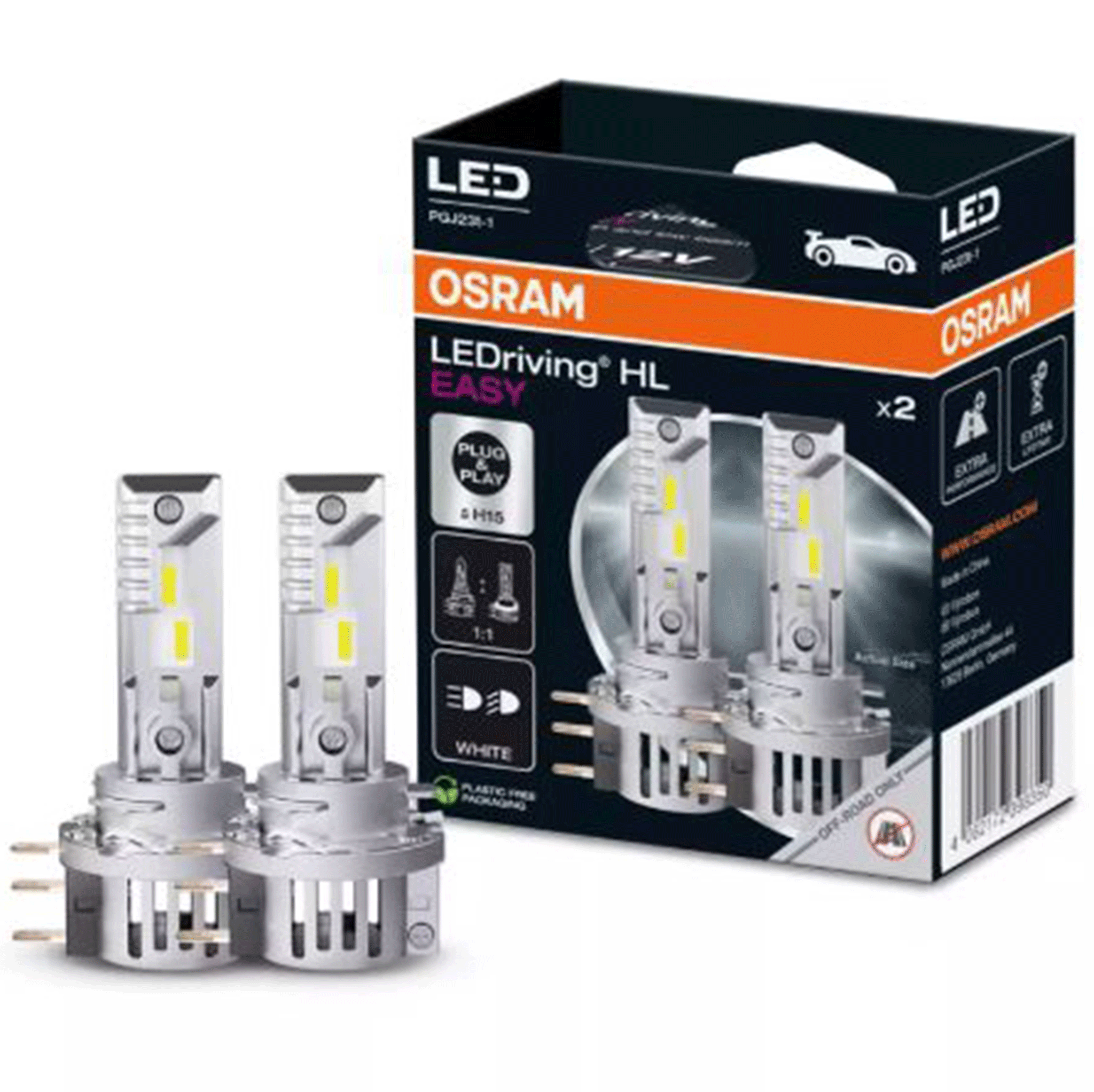 Osram Automotive LEDriving HL Easy H15 Headlamp Bulbs 2 Pack