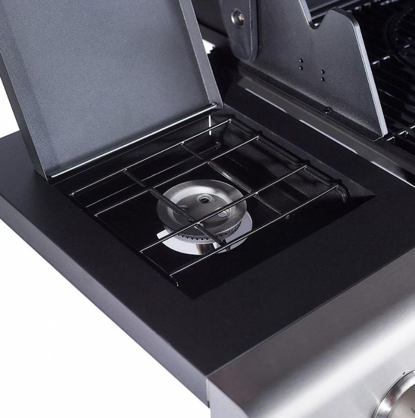 Outback Jupiter Blue 4 Burner Hybrid BBQ with Chopping Board 5