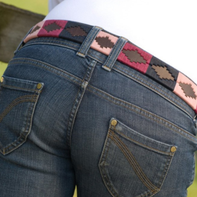 Pioneros Polo Belt - Berry, Navy &amp; Pink 2