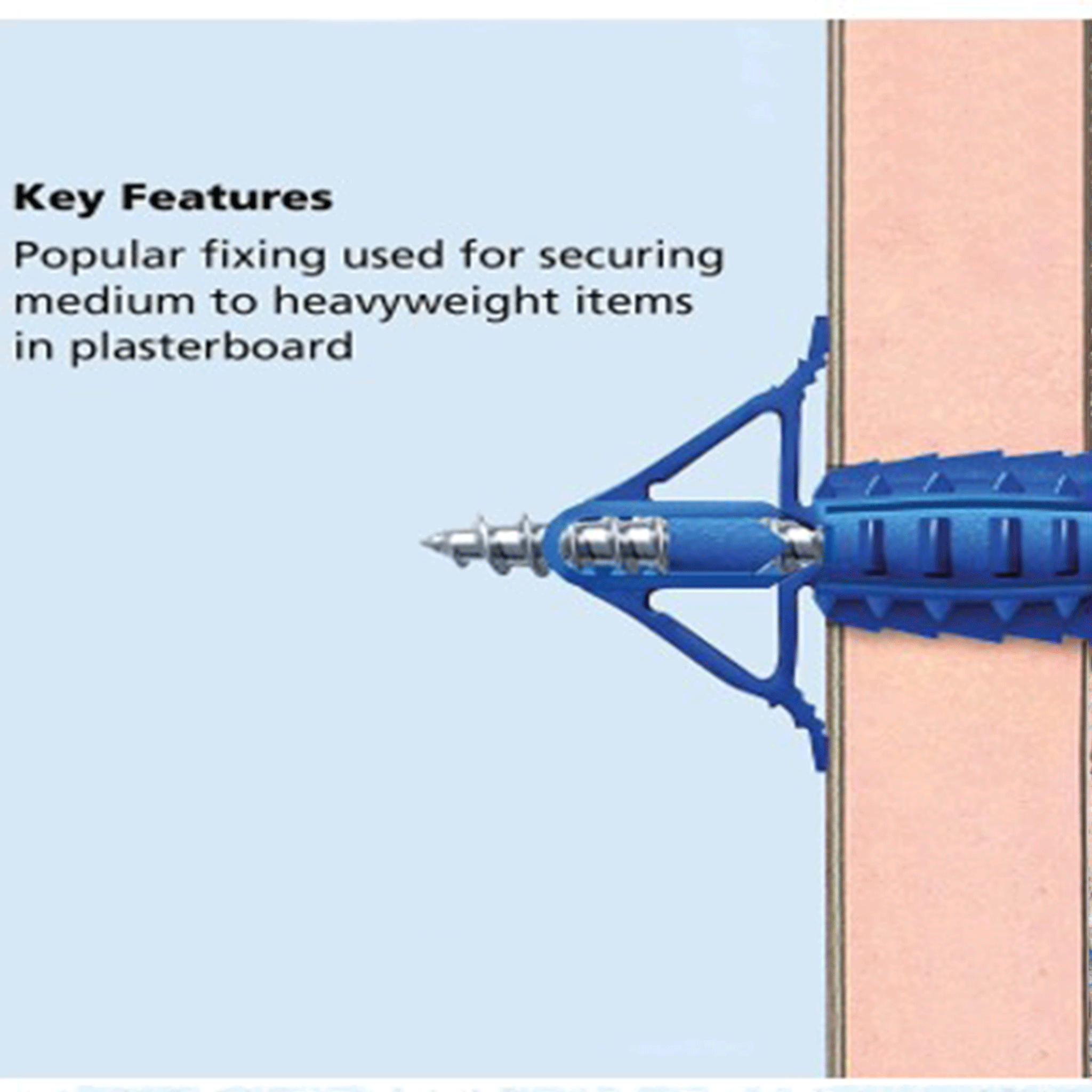 Plasplugs Heavy-Duty Plasterboard Fixings 30 Pack