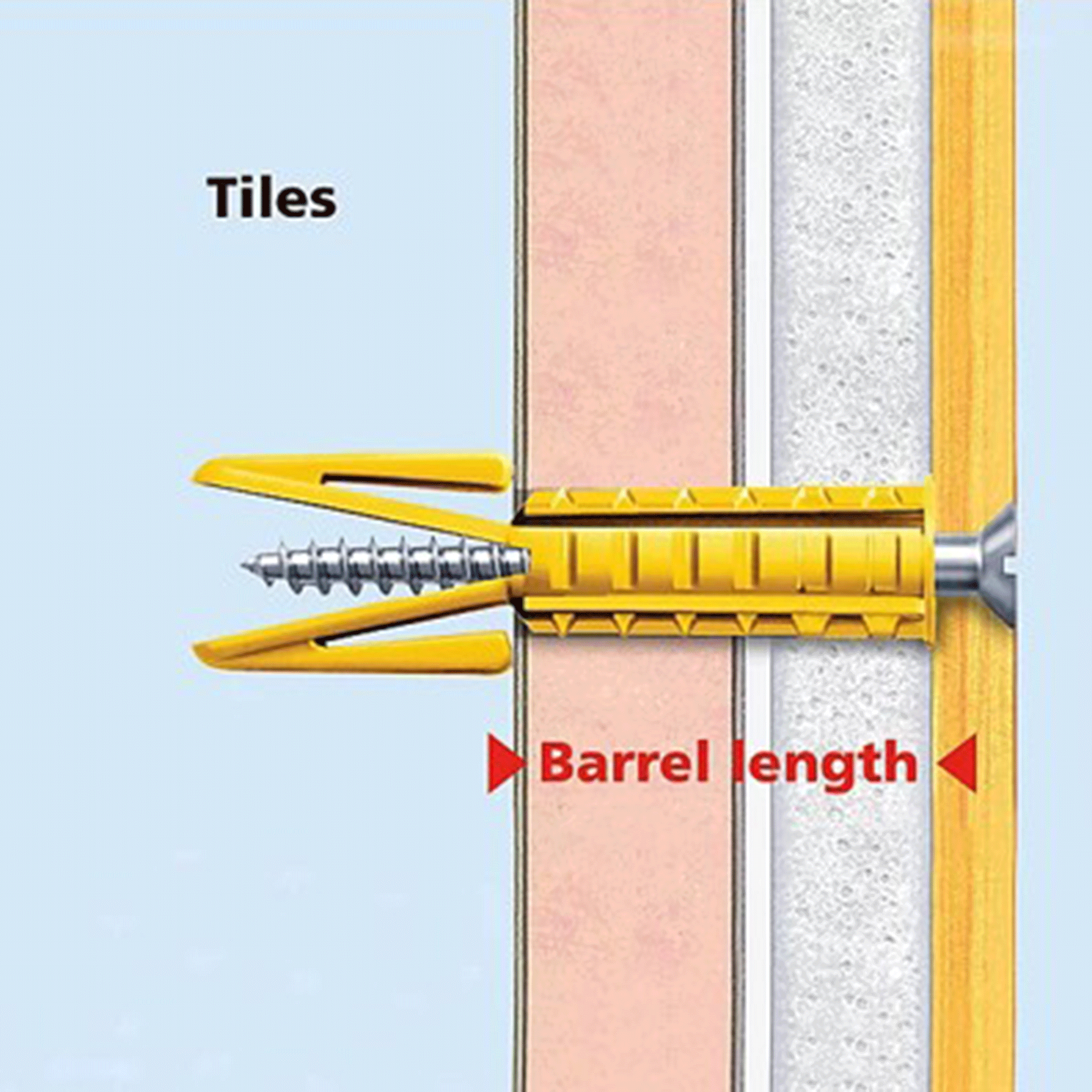Plasplugs Multi-Size Plasterboard Fixings 50 Pack with Depth Gauge