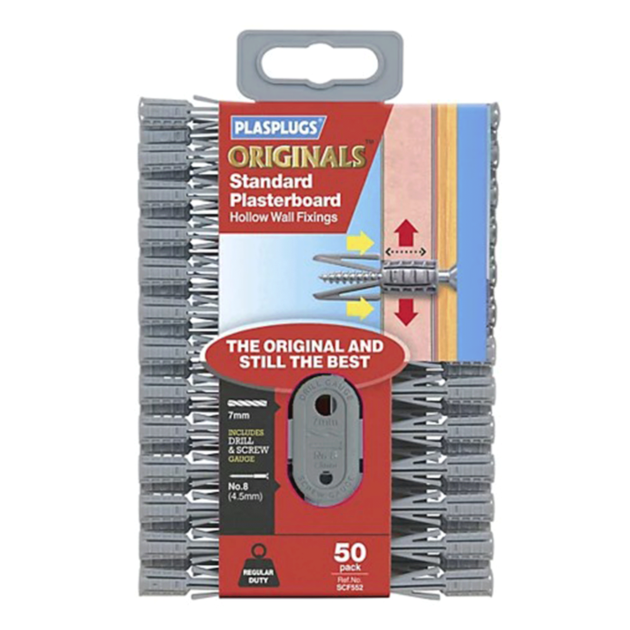 Plasplugs Originals Standard Plasterboard Fixings 50 Pack