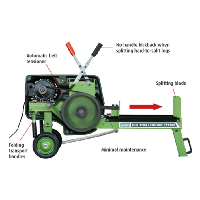 Portek Charger 8.5 Ton Impact Log Splitter 2