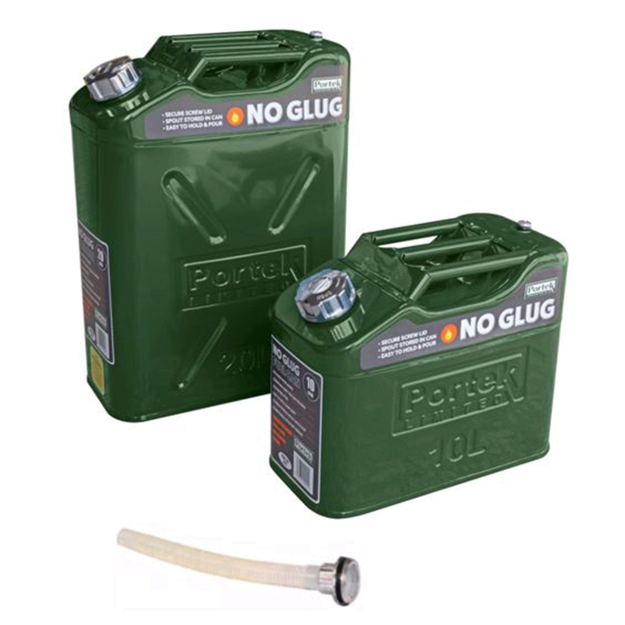 Portek No Glug Fuel Can 10L and 20L
